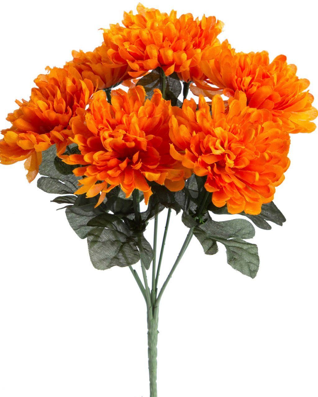 Kunstblume Chrysanthemenstrauß 25 Kunstpflanze Naturgetreue Chrysantheme, Botanic-Haus, Höhe cm