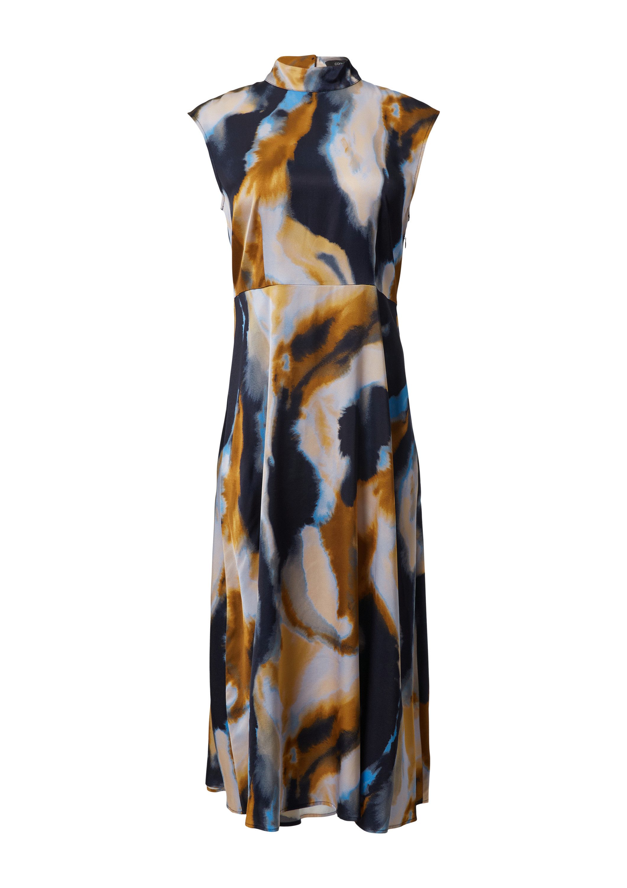 comma Midikleid Kleid Midi Satin-Kleid mit günstig online kaufen