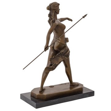 Aubaho Skulptur Bronzeskulptur Skulptur Amazone Göttin Diana Bronze Figur Statue Antik