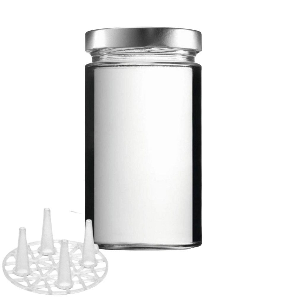mikken Fermentationsglas Fermentieren Starter Set 6 Fermentiergläser 720 ml, (Start-Set zum Fermentieren mit 6 Gläsern, 6er Set zum Fementieren), Made in Europe – Bild 4 von 4