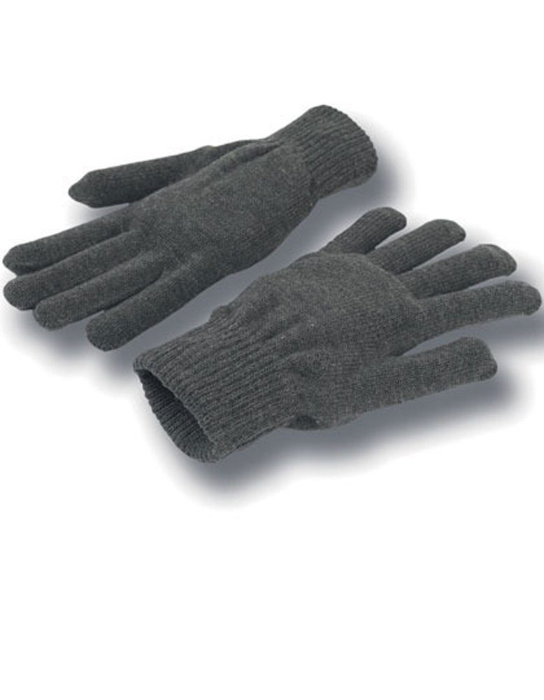 Goodman Design Strickhandschuhe Fingerhandschuh Gloves mit Bündchen Grey Melange