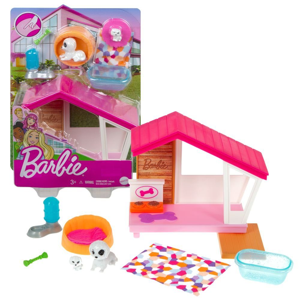 Puppenhausmöbel Barbie Hunde-Spiel-Set Mattel Möbel Spiel-Set Einrichtung Haus