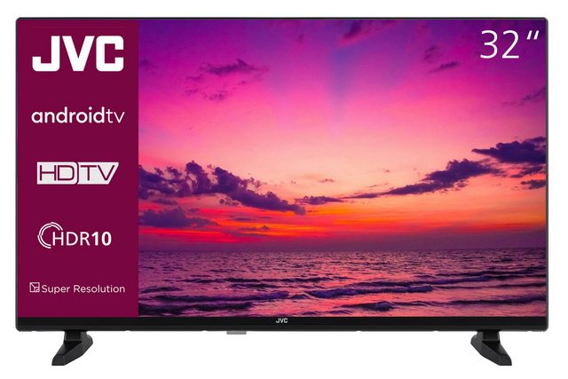 JVC LT-32VAH3355 LCD-LED Fernseher (80 cm/32 Zoll, HD-ready, Android TV, Smart TV, HDR, Triple-Tuner, Bluetooth, Google Play Store, 32 Zoll TV)