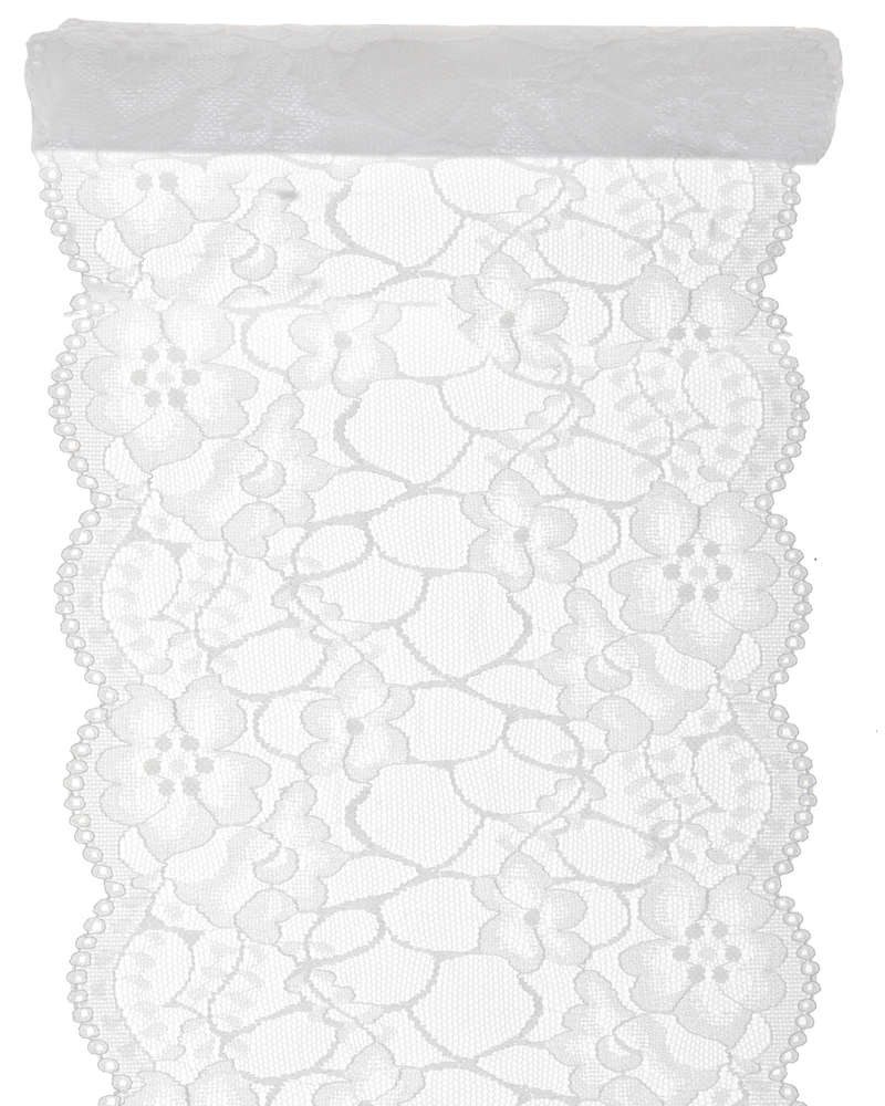 Santex Tischläufer TISCHLÄUFER SPITZE. Spitzen Tischband in weiß von Santex. 18cm/3m