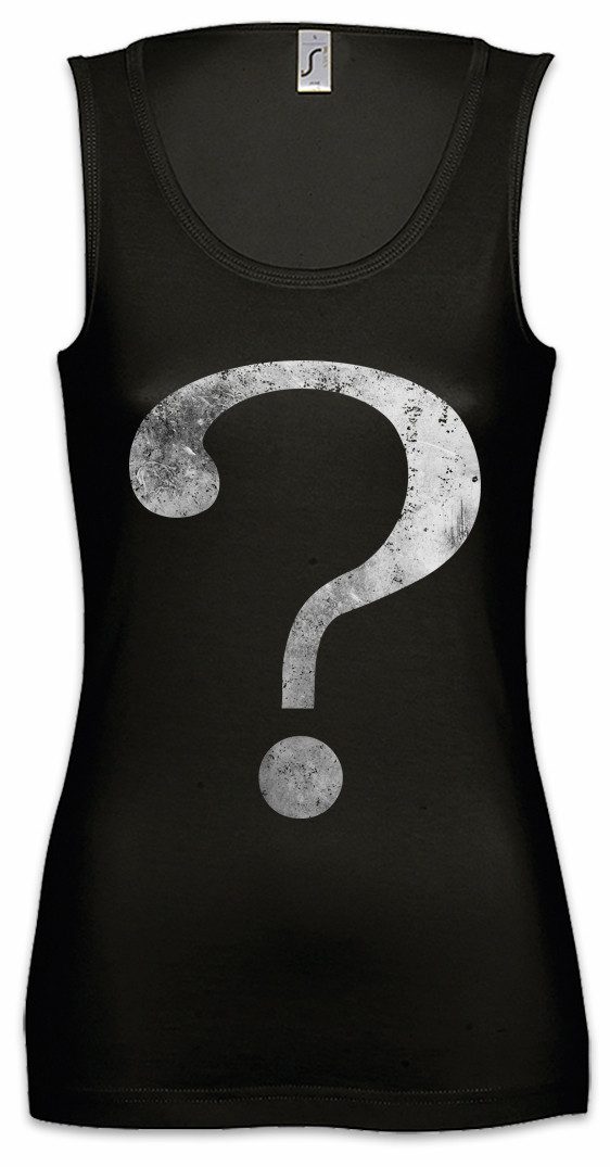 Tanktop Questionmark Ärmelloses Damen T-Shirt Lehrer Fun Teacher Professor