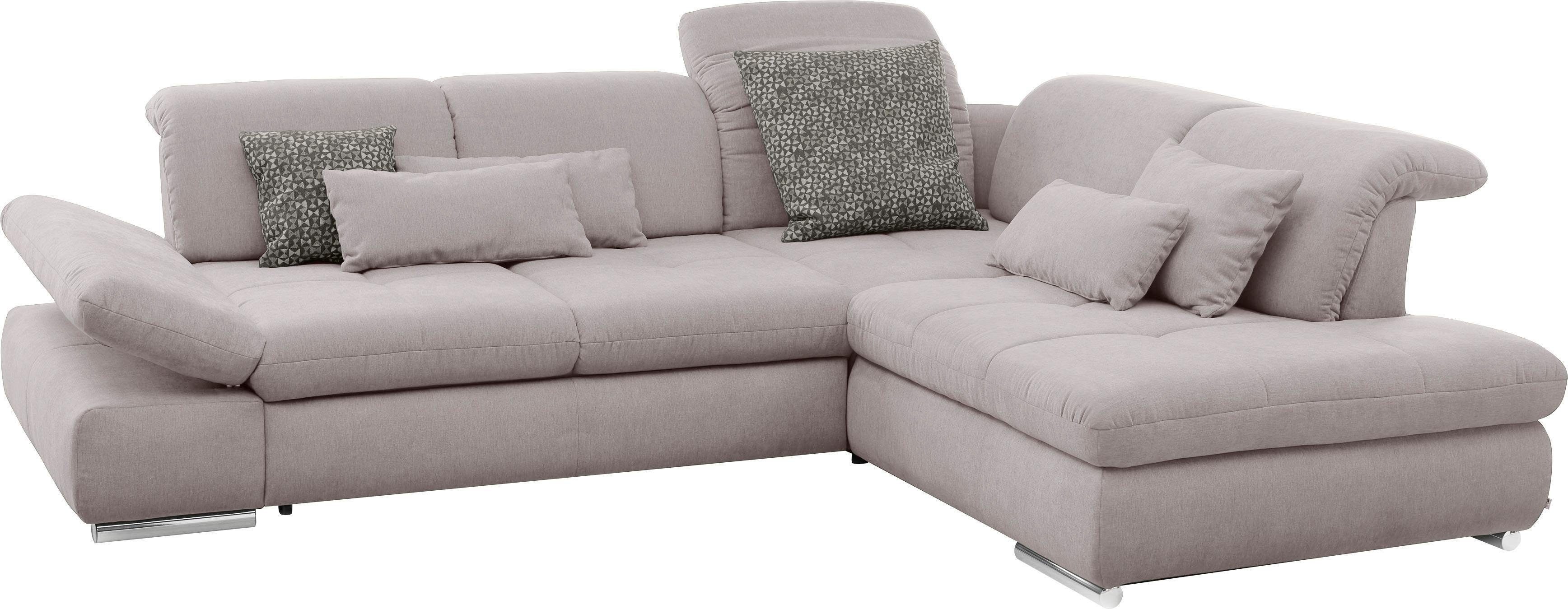 set one by Musterring Ecksofa SO 4100 mit komfortablen Federkern und Kopfteilverstellung, wahlweise mit Bettfunktion und Sitztiefenverstellung, L-Form