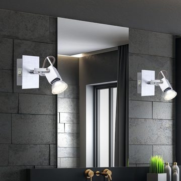 Globo LED Wandleuchte, Leuchtmittel inklusive, Warmweiß, Wandleuchte schwenkbar Flurleuchte Wand Modern Wandlampe