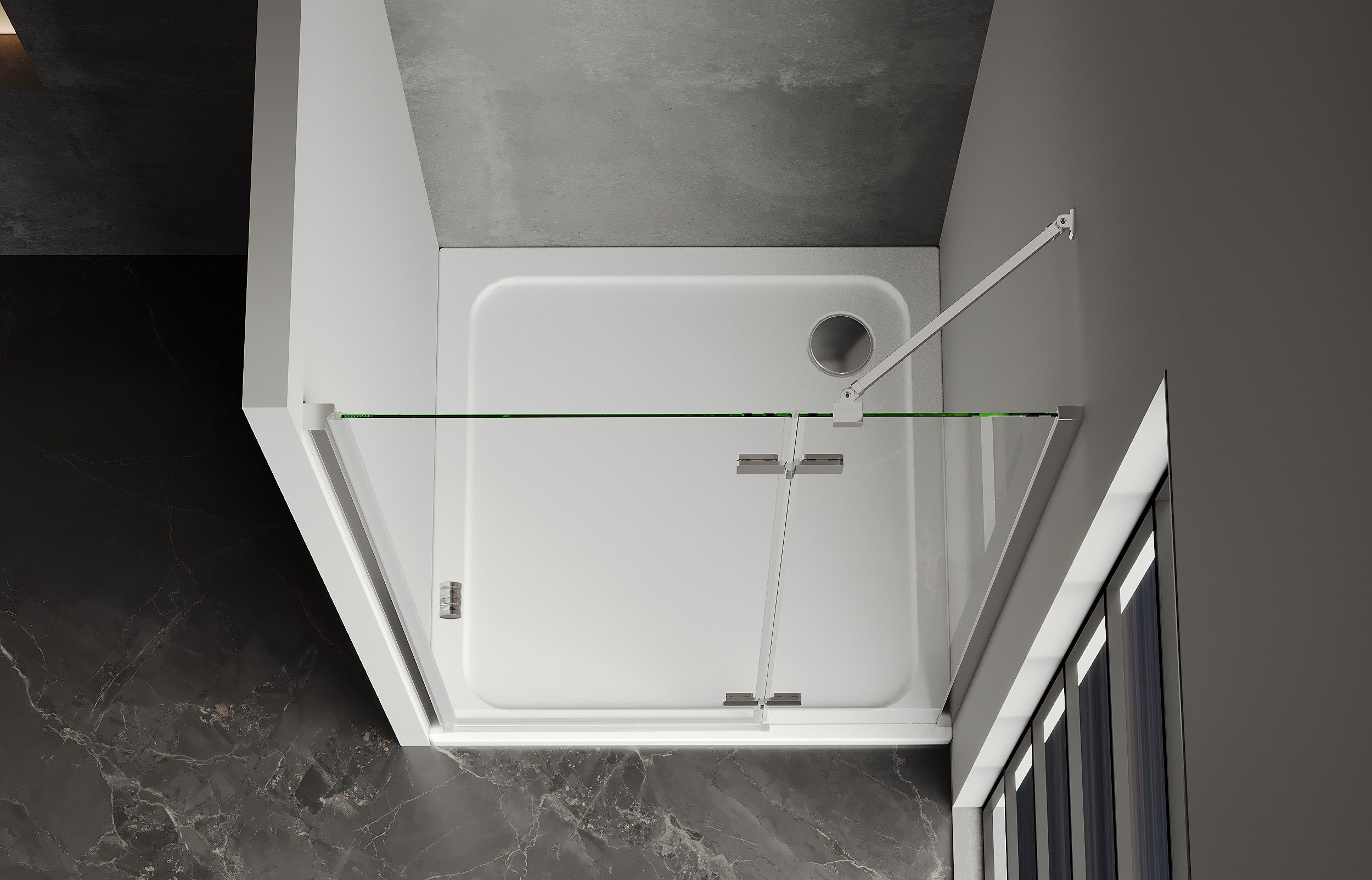 IMPTS Duschwanne Duschwanne komplett set Duschtasse, Rechteckig, Sanitäracryl, Set, Inklusive Ablaufgarnitur, INKL Ablauf