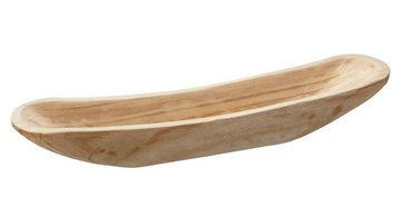 CEPEWA Schale Dekoschale 60cm aus Paulownia Holz Boot Schiff Obstschale Holzschale T, Holz
