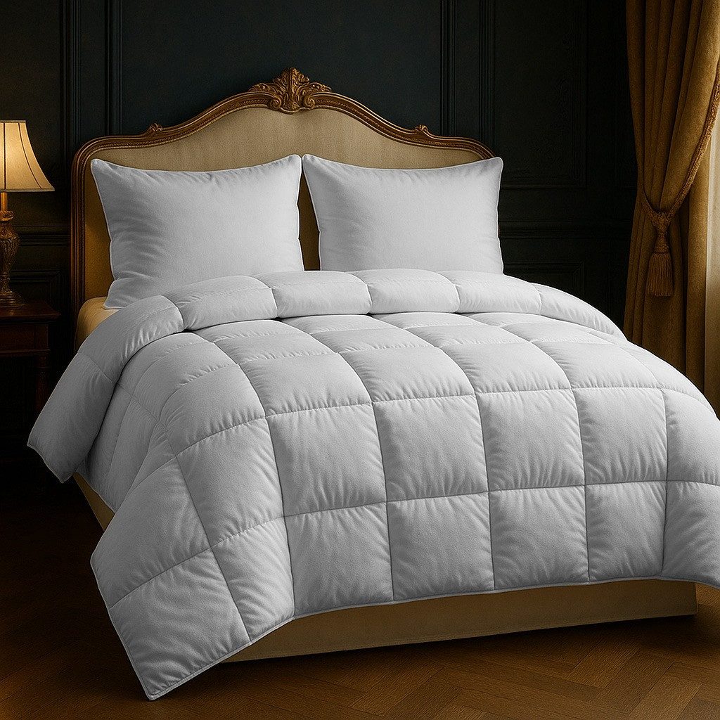 ROLFNERS Baumwollbettdecke Komfort Plus Warm, 4-Jahreszeiten, Ohne Bezug Nutzbar Bettdecke, Füllung: Silikonisierte Polyesterhohlfasern, Bezug: Baumwolle, Füllung: Silikonisierte Polyesterhohlfaser, Bezug: 100% Baumwolle