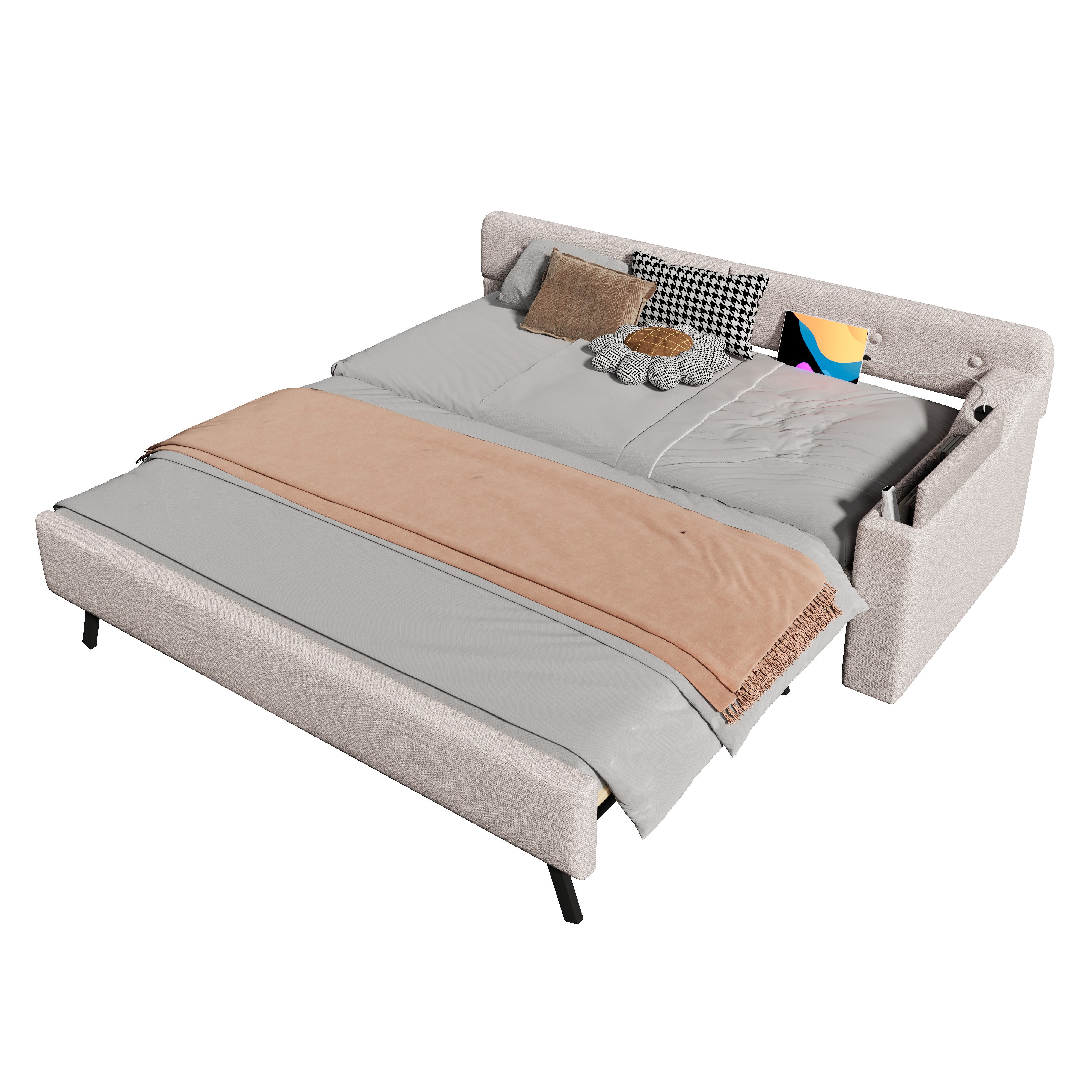 REDOM Daybett Schlafsofa,Tagesbett,mit ausziehbarem Ausziehbett (Schlafsofa günstig online kaufen