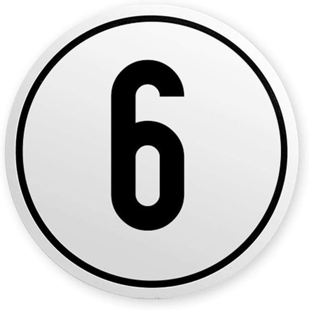 IWH Hinweisschild Geschwindigkeitsschild 6 km/h selbstklebend 200 mm, Selbstklebend