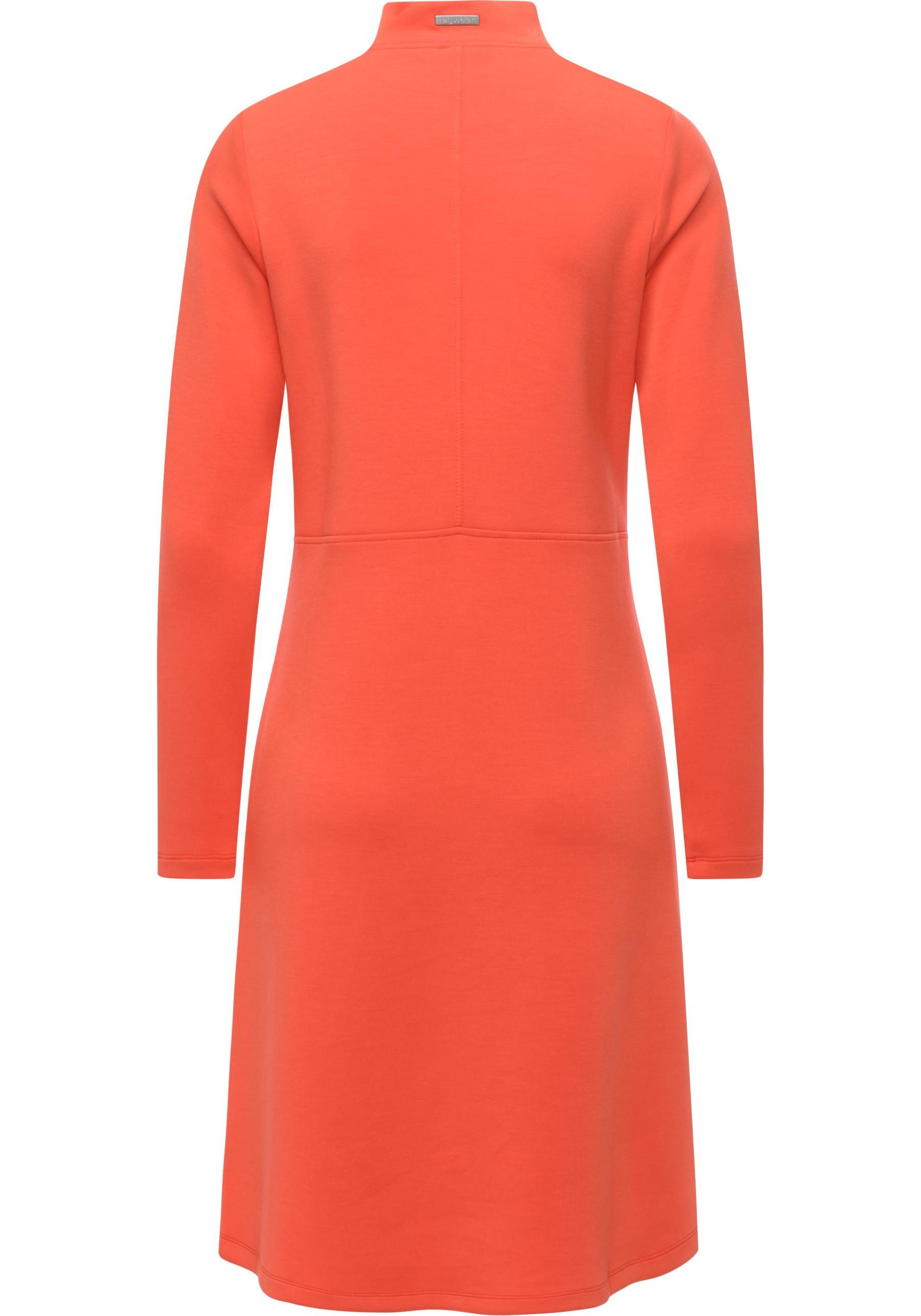 Ragwear A-Linien-Kleid Leavie Modisches Damen Sweatkleid mit Stehkragen