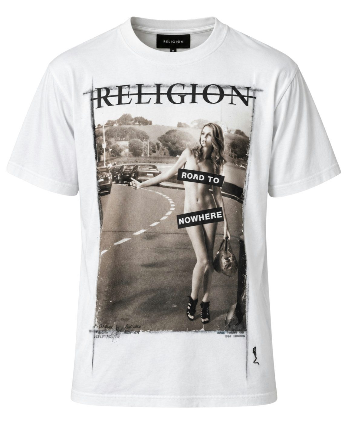 Religion T-Shirt RELIGION Clothing Herren T-Shirt ROAD TO NOWHERE-Weiss-S