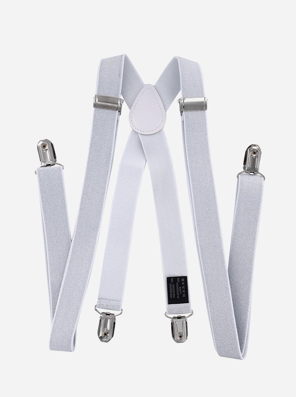 axy Hosenträger Herren Hosenträger mit Glitzerfäden 4 Stabile Clips X-Form 2,5cm Breit verstellbar und elastisch 120cm Lang