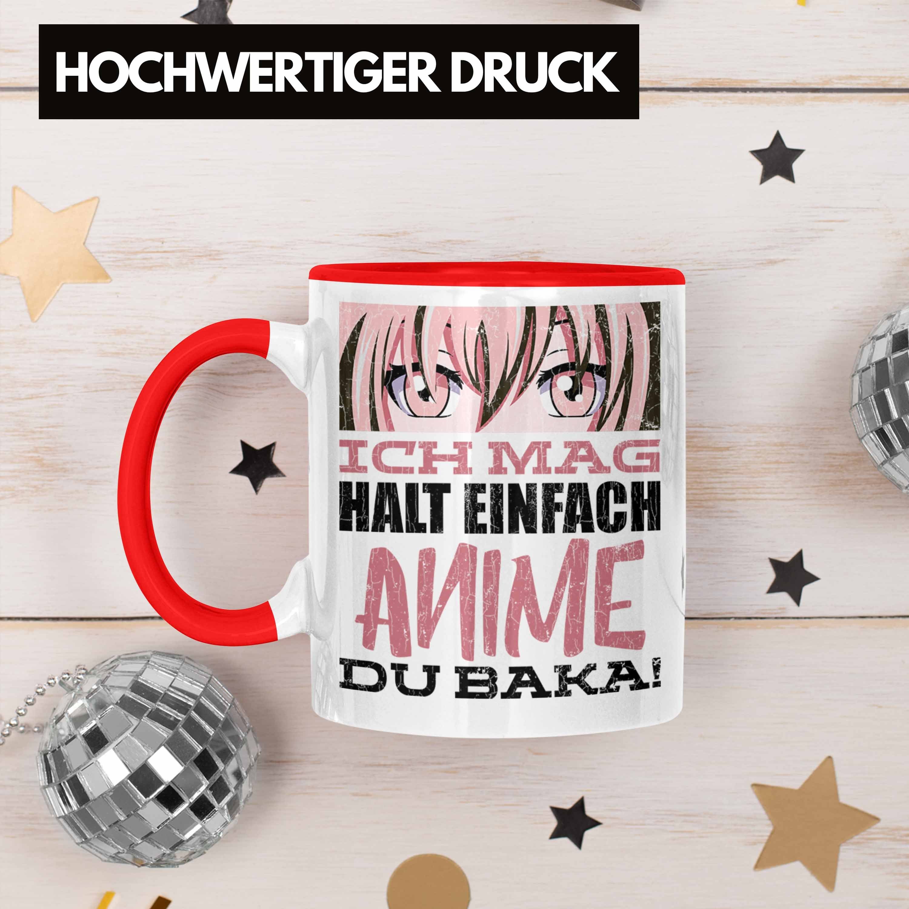 Anme Baka Trendation Du Tasse - Rot Anime Kaffeetasse Tasse Geschenk Deko Geschenke Fan Spruch Trendation