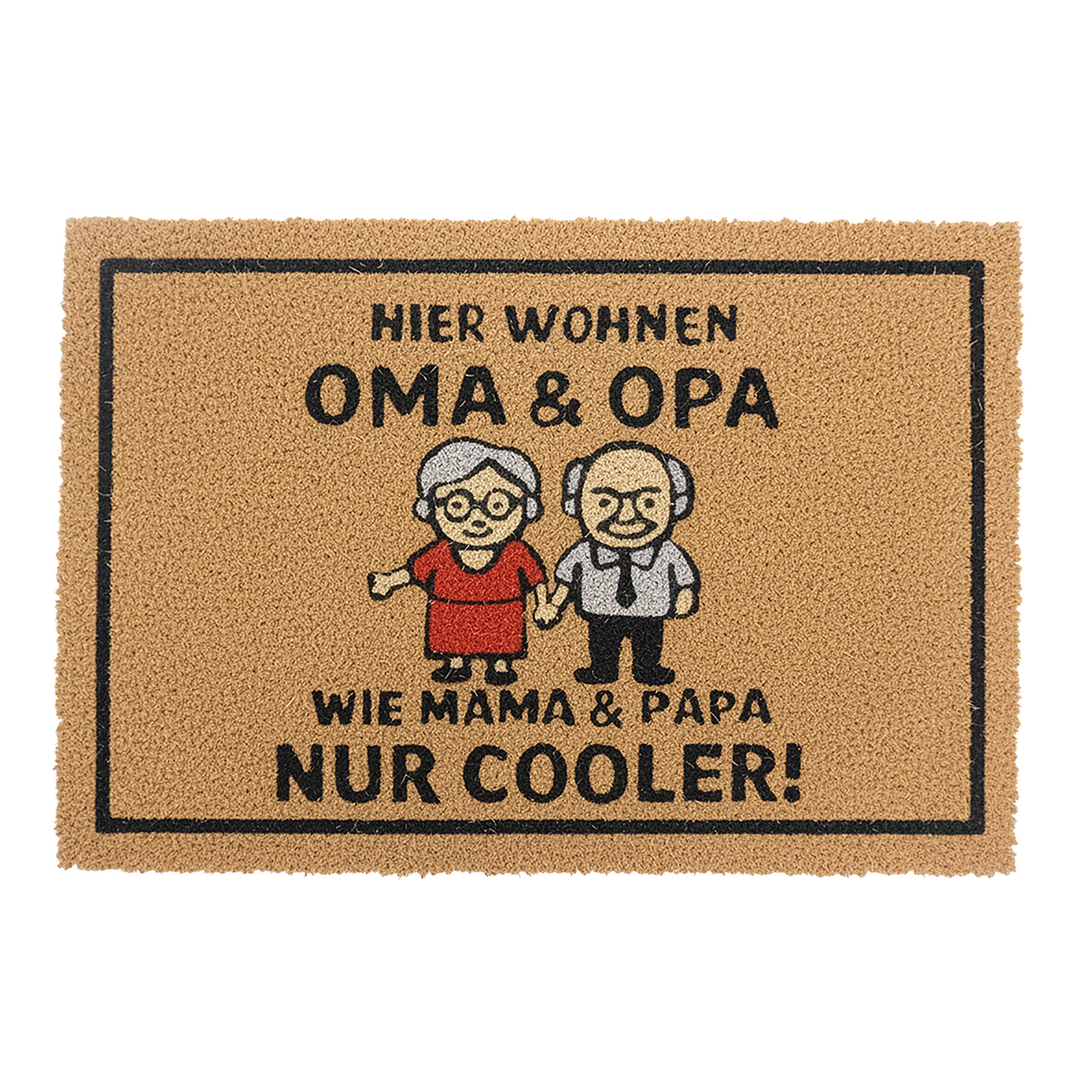 relaxdays Fußmatte Kokos Fußmatte mit Spruch 60x40 cm, rechteckig, Höhe: 10 mm, A