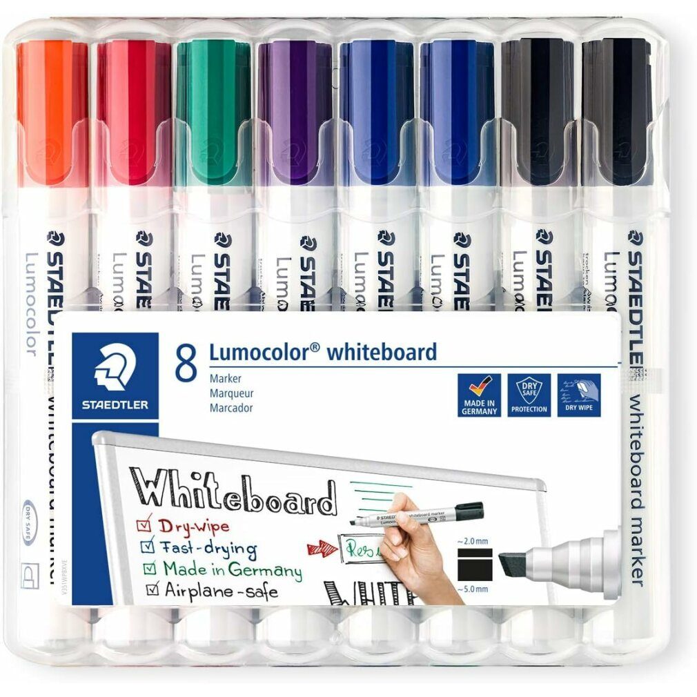 STAEDTLER Whiteboard Marker 8 351 B WP8X Whiteboard-Marker farbsortiert 2,0 - 5,0 mm