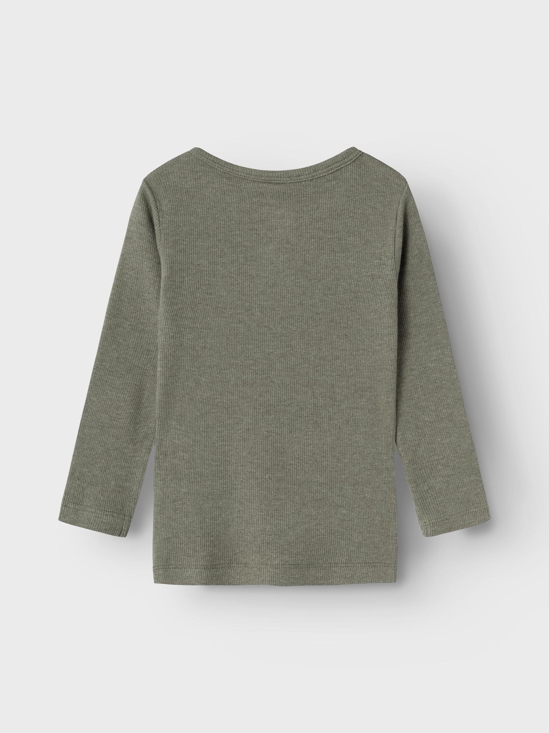 Name It Langarmshirt NMMKAB Dusty Detail:MELANGE Olive LS TOP NOOS