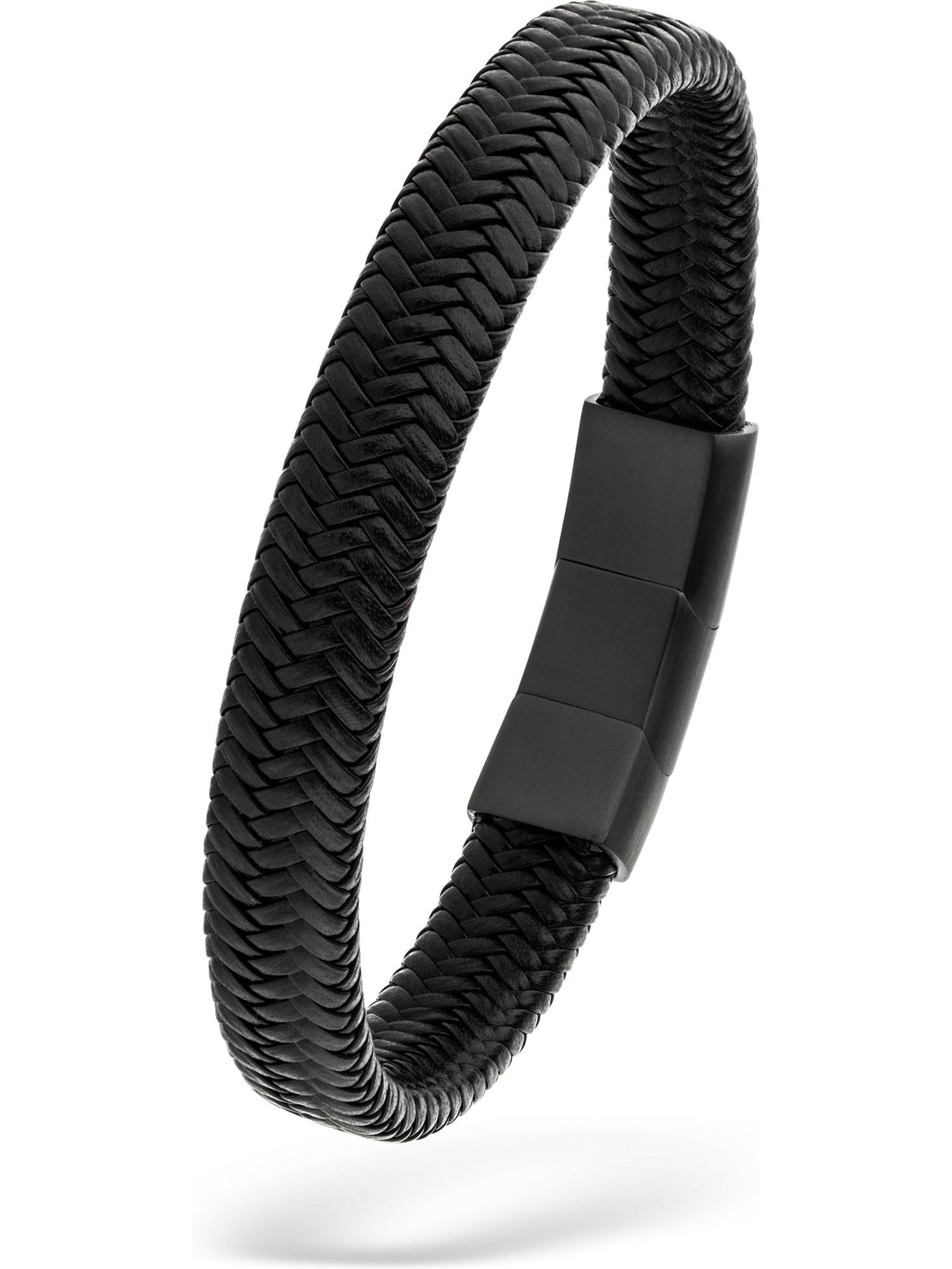 s.Oliver Armband S.Oliver Herren-Armband Edelstahl, Leder