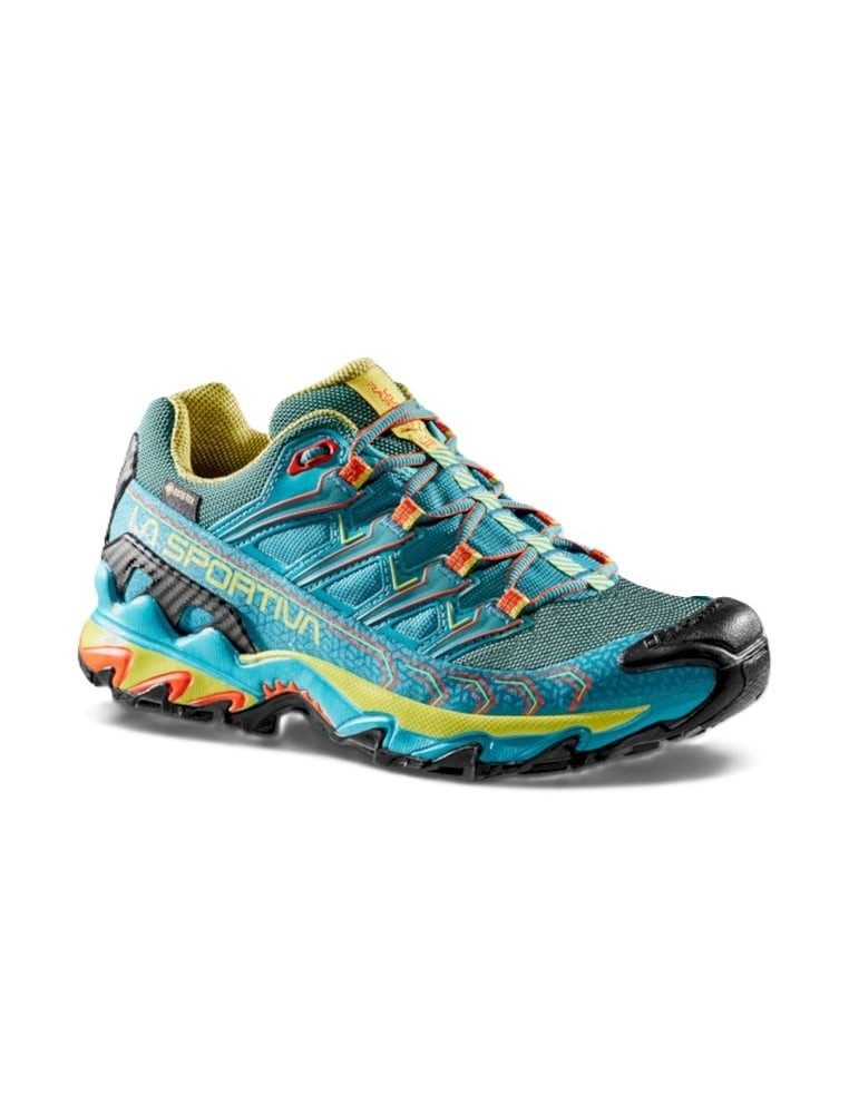 Trail-Laufschuhe Ultra Raptor II GTX (wasserdicht) blau/gelb Damen Wanderschuh