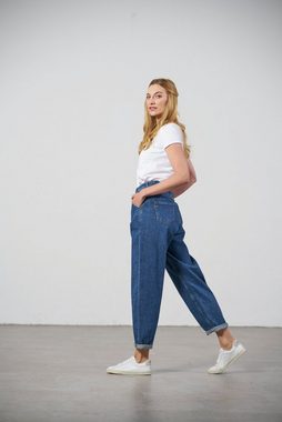 Feuervogl Weite Jeans fv-Bel:la, Balloon Jeans, High Waist, Hemp Denim 5-Pocket-Style, High Waist, Balloon Jeans