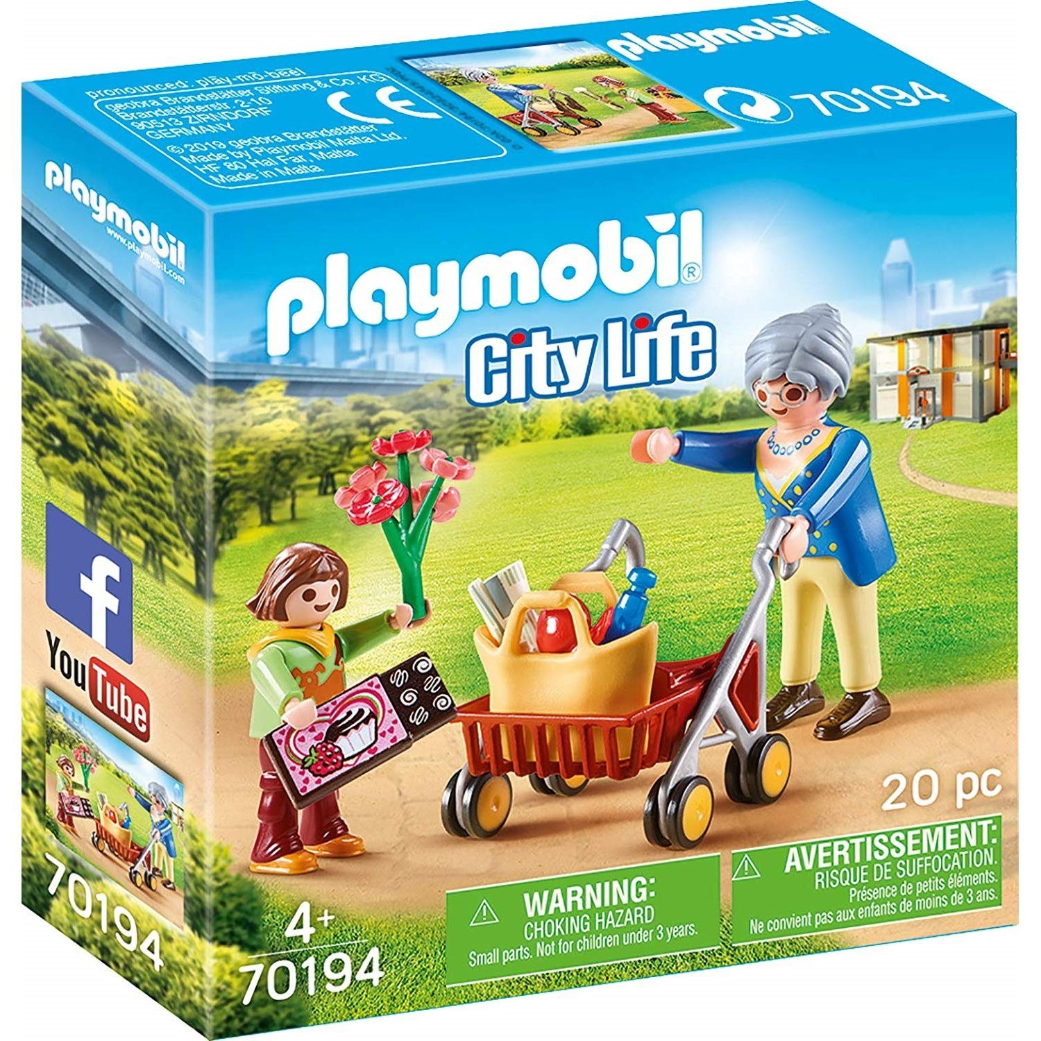 Playmobil® 70194 City Life Oma mit Rollator Konstruktions-Spielset günstig online kaufen