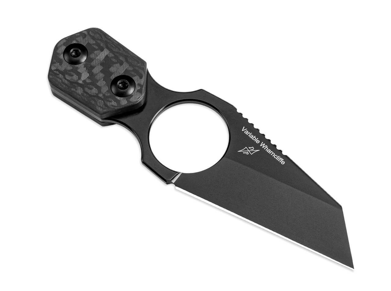 Variable Wharncliffe mit Kizer Kizer Universalmesser CF Neckknife Scheide