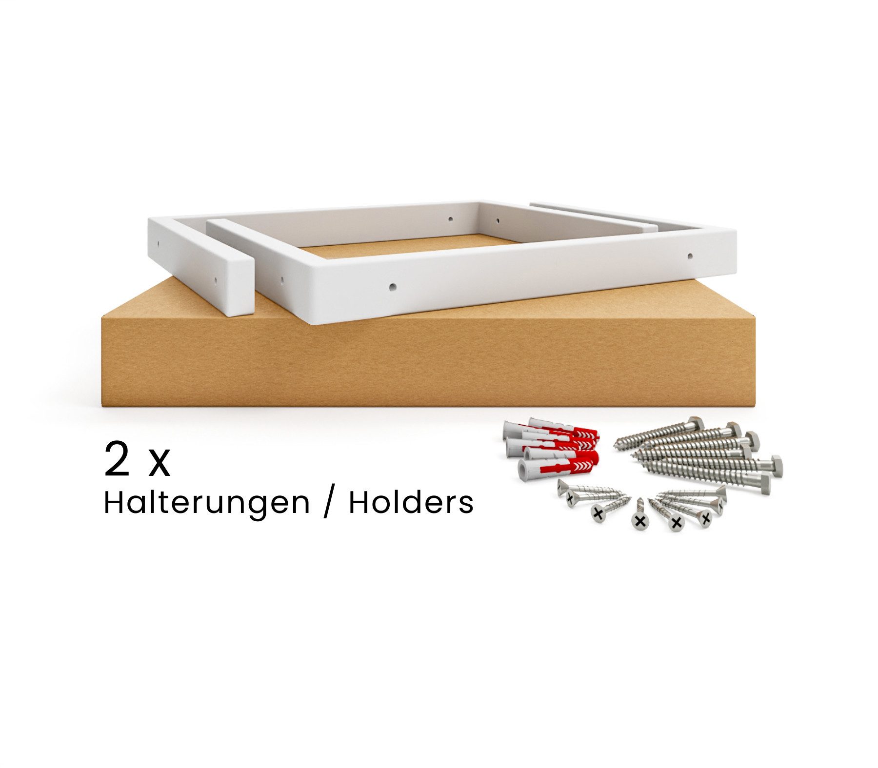 HEVVA Waschtischhalterung LAHN 20 cm Tief 2er Set Schwarz günstig online kaufen