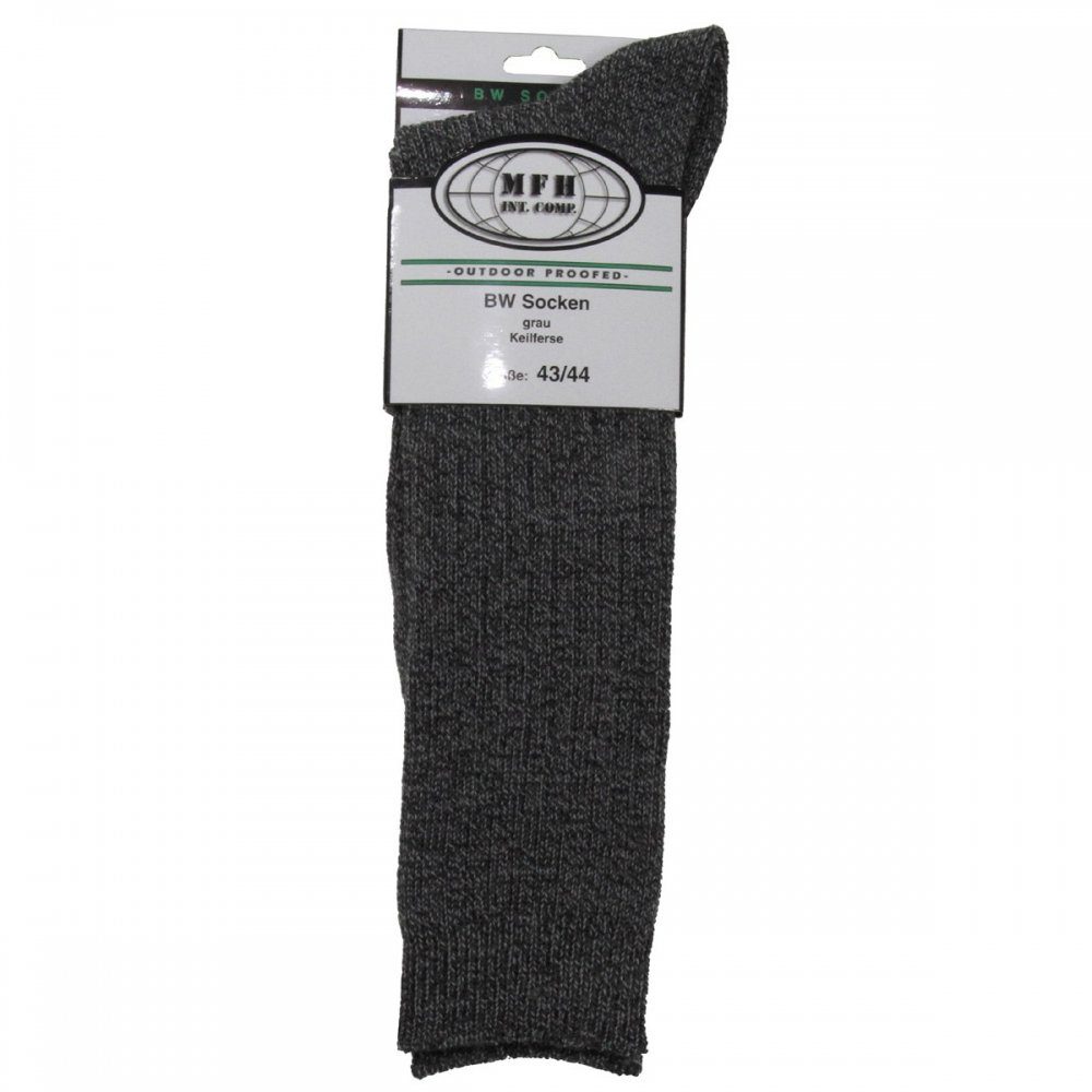 MFH Freizeitsocken BW Socken, Keilferse, grau - 39/40 extra lang