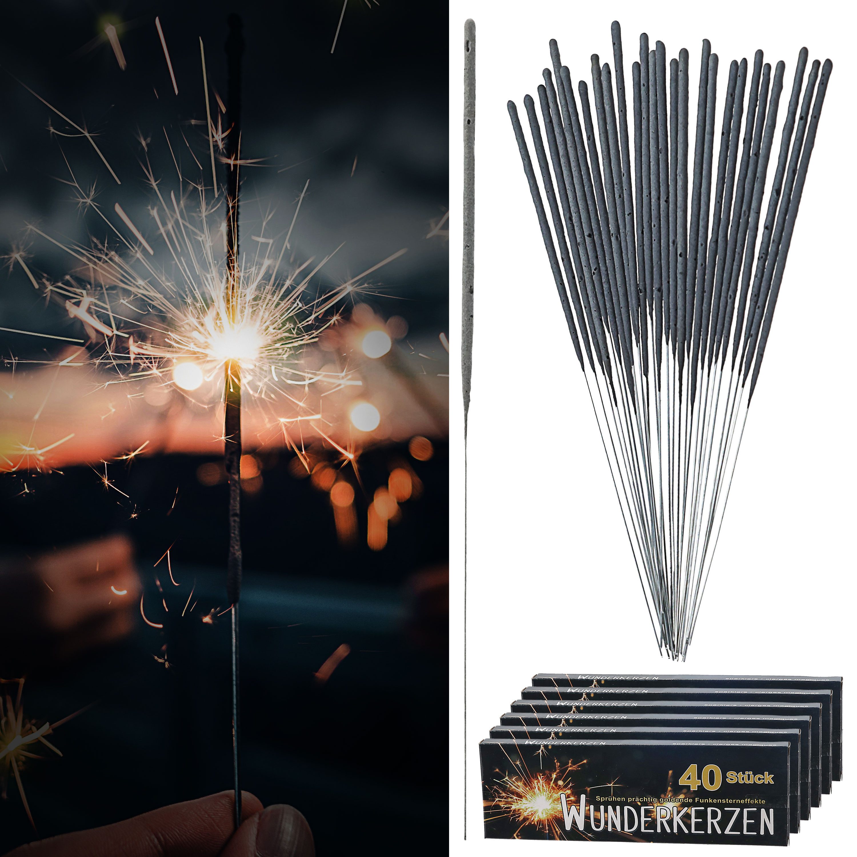 CEPEWA Geburtstagskerze Wunderkerzen 240er Pack
