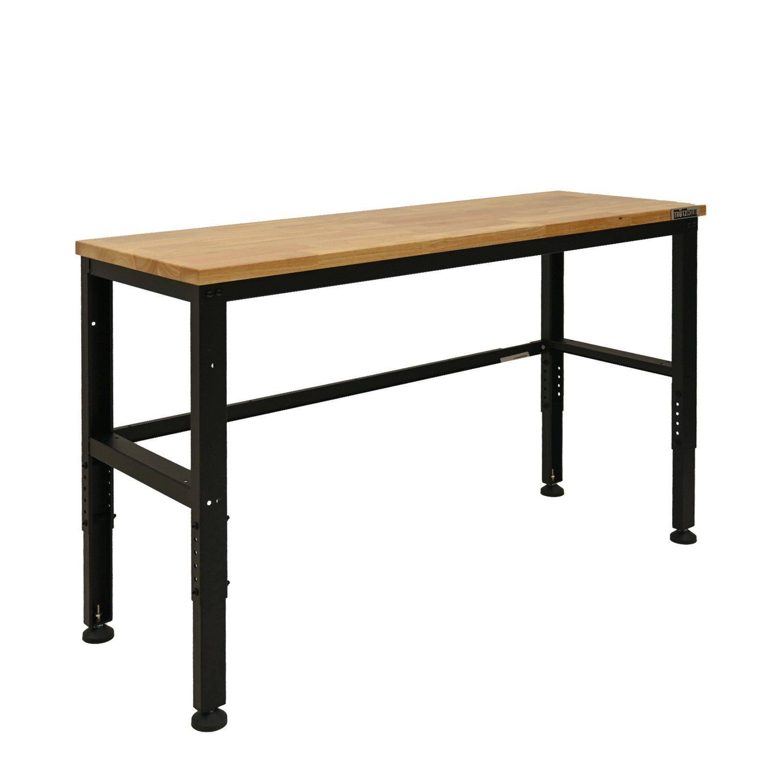 TRUTZHOLM Arbeitstisch höhenverstellbar 135x46x88 cm 300 kg Hartholz Werktisch Arbeitstisch (Produkt), Große Arbeitsfläche, höhenverstellbare Füße