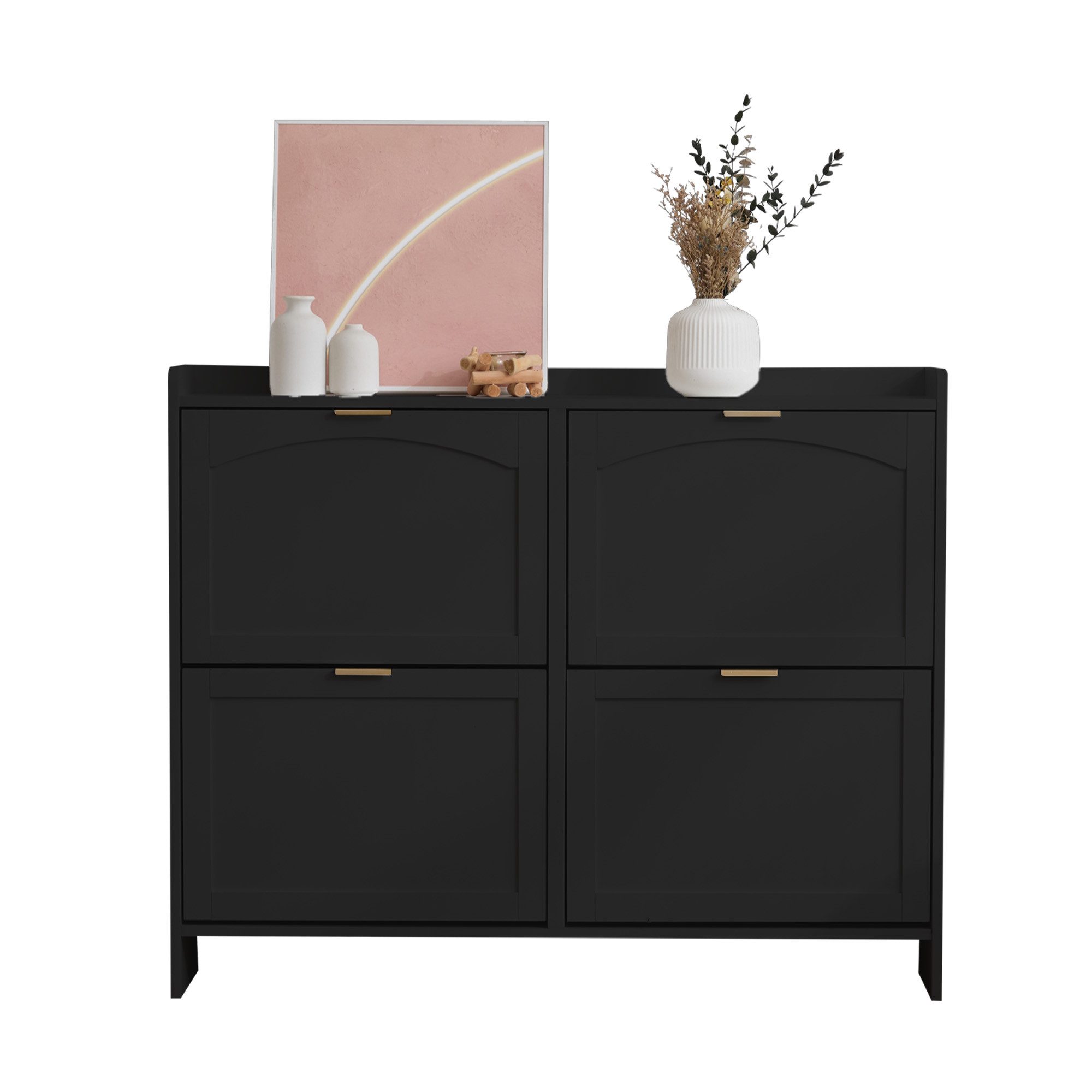Refined Living Schuhschrank mit 4 Klappenfächern, günstig online kaufen