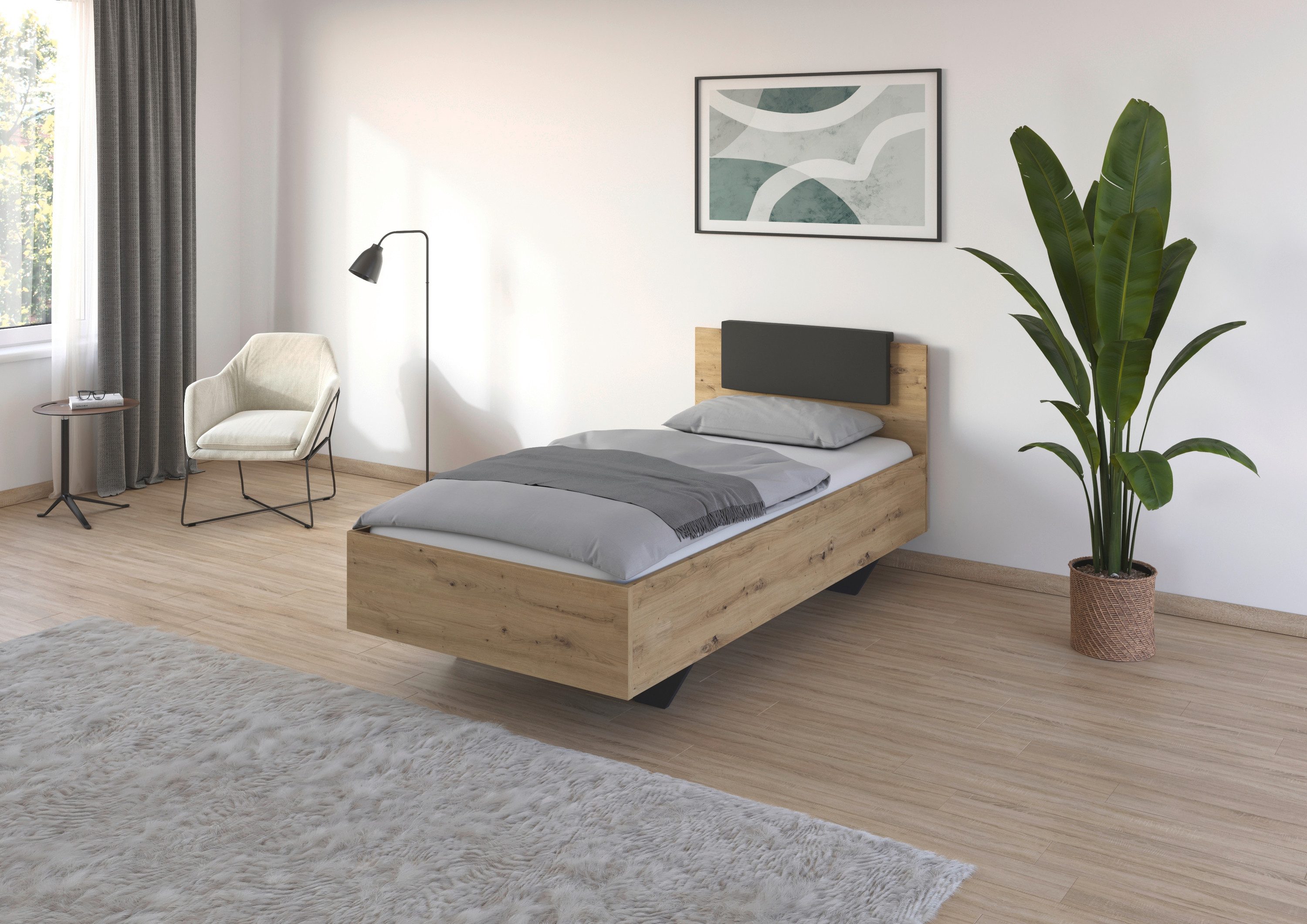 rauch Bett Maika, mit abnehmbarer Polsterauflage in Lederoptik