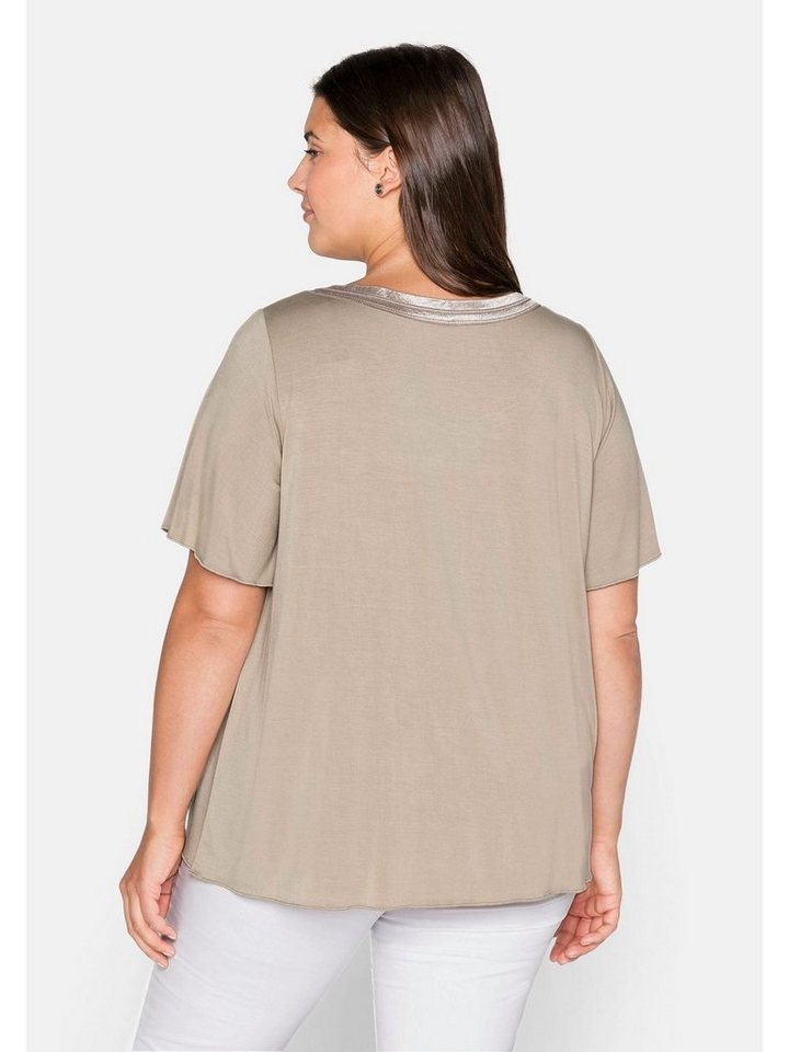 Sheego T-Shirt Große Größen in A-Linie mit dekorativer Blende