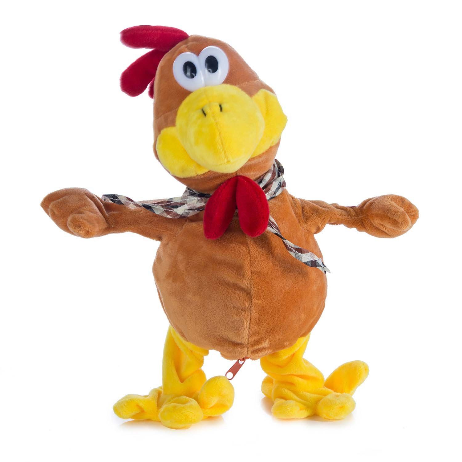all Kids United Kuscheltier Kuscheltier Tanzender & Sprechender Gockel – Singender Hahn Plüschtier (Plüschtier, Singender Hahn), Spielt Melodie und flattert