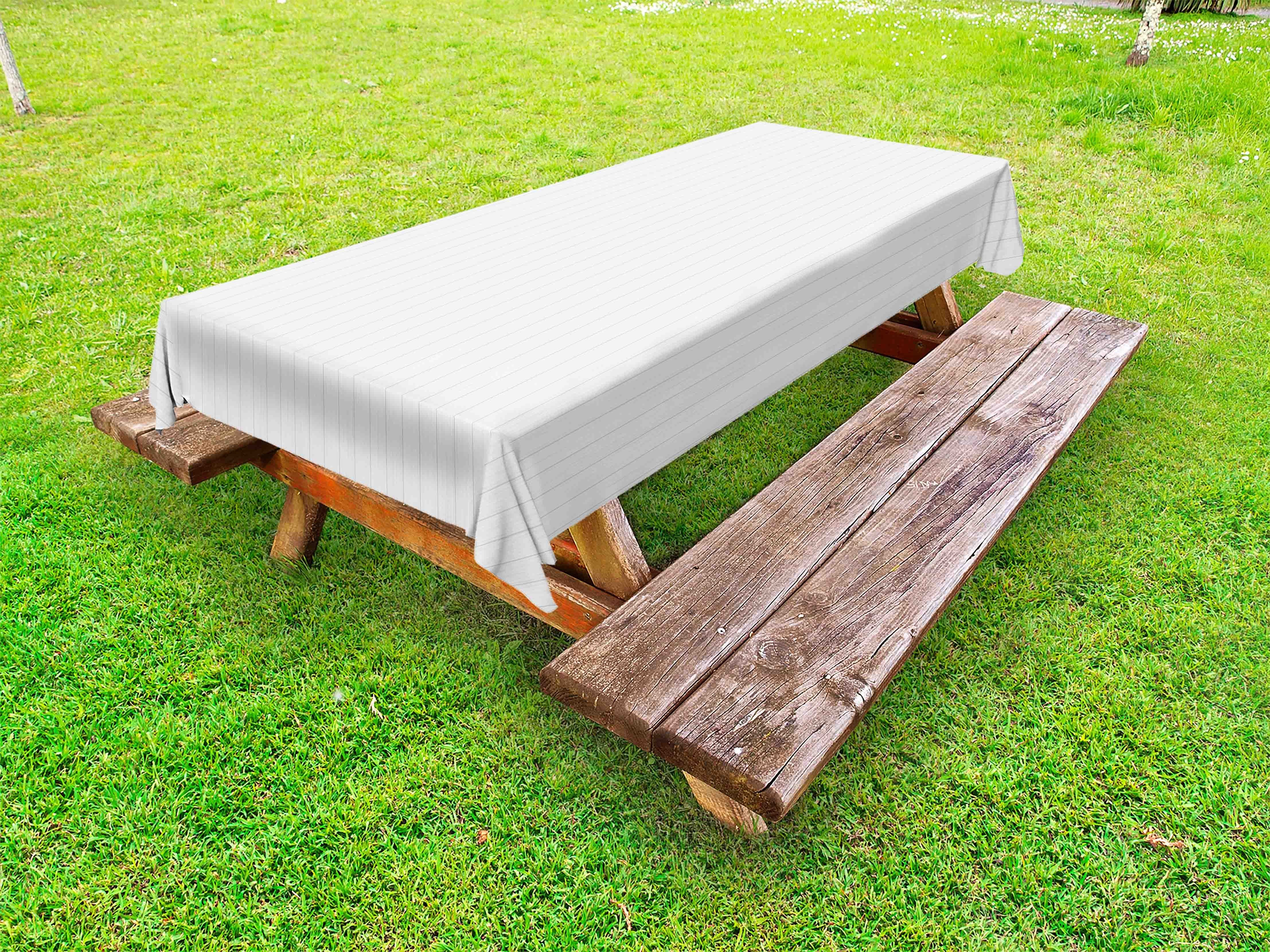 Abakuhaus Tischdecke dekorative waschbare Picknick-Tischdecke, neutrale Farbe Einfache Geradlinig