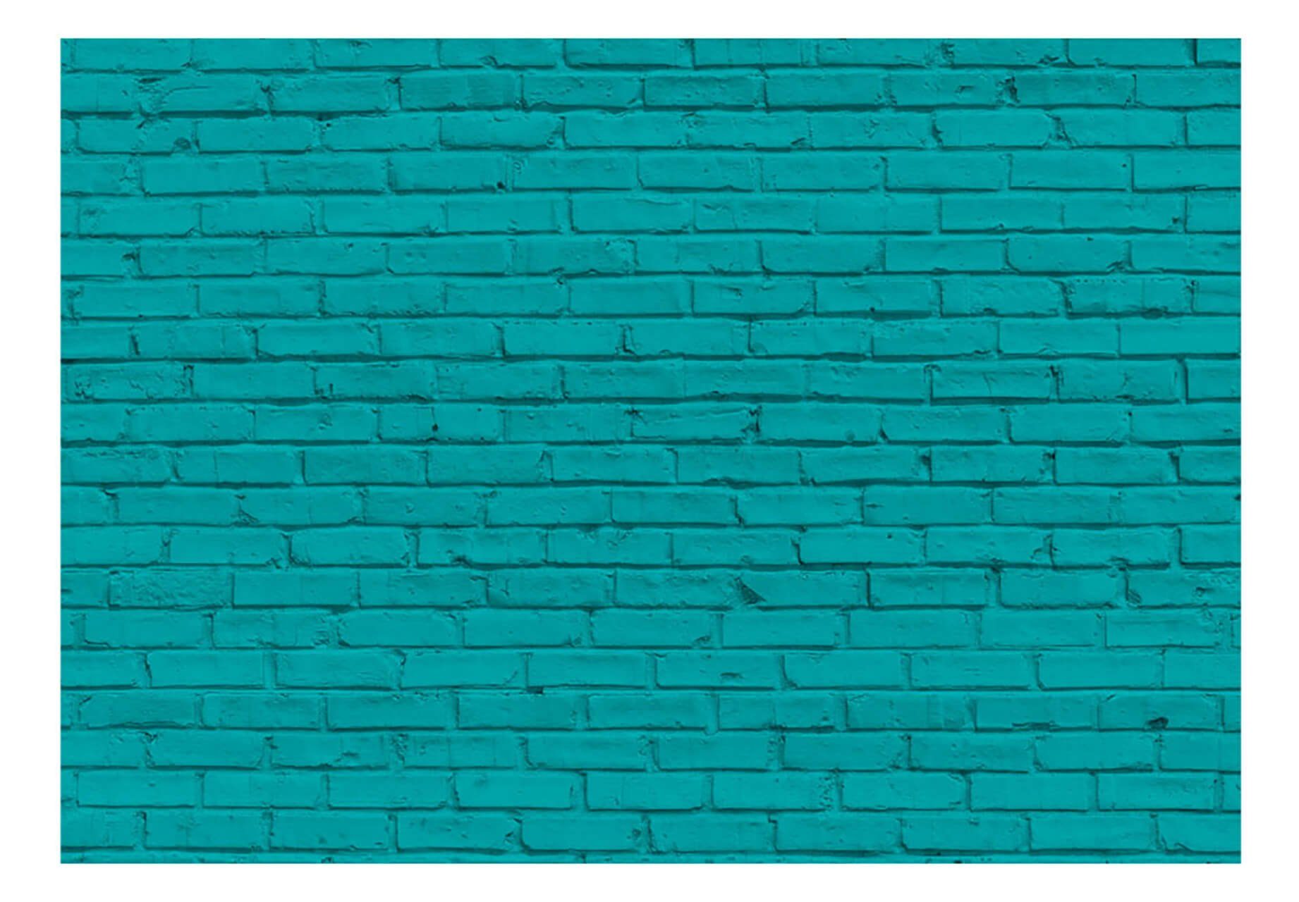 KUNSTLOFT Vliestapete Turquoise Facade 1x0.7 m, halb-matt, lichtbeständige Design Tapete