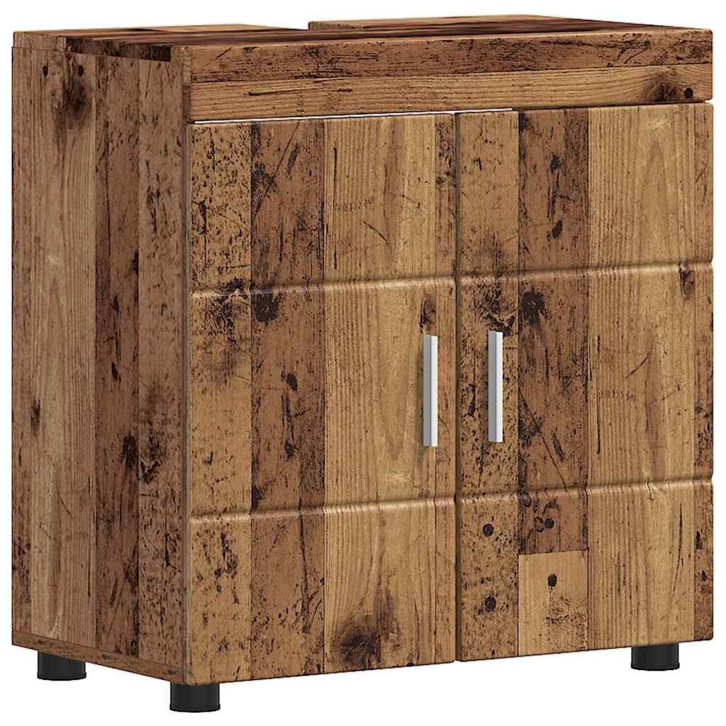 vidaXL Badezimmerspiegelschrank Badezimmer Waschbecken Schrank TULUM günstig online kaufen