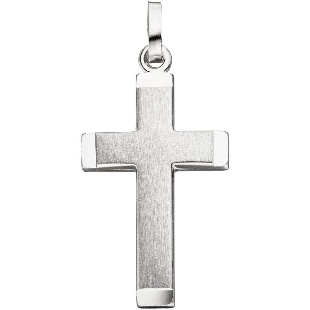 Kettenanhänger Anhänger Kreuz 28,4x15,5mm, 925 Silber
