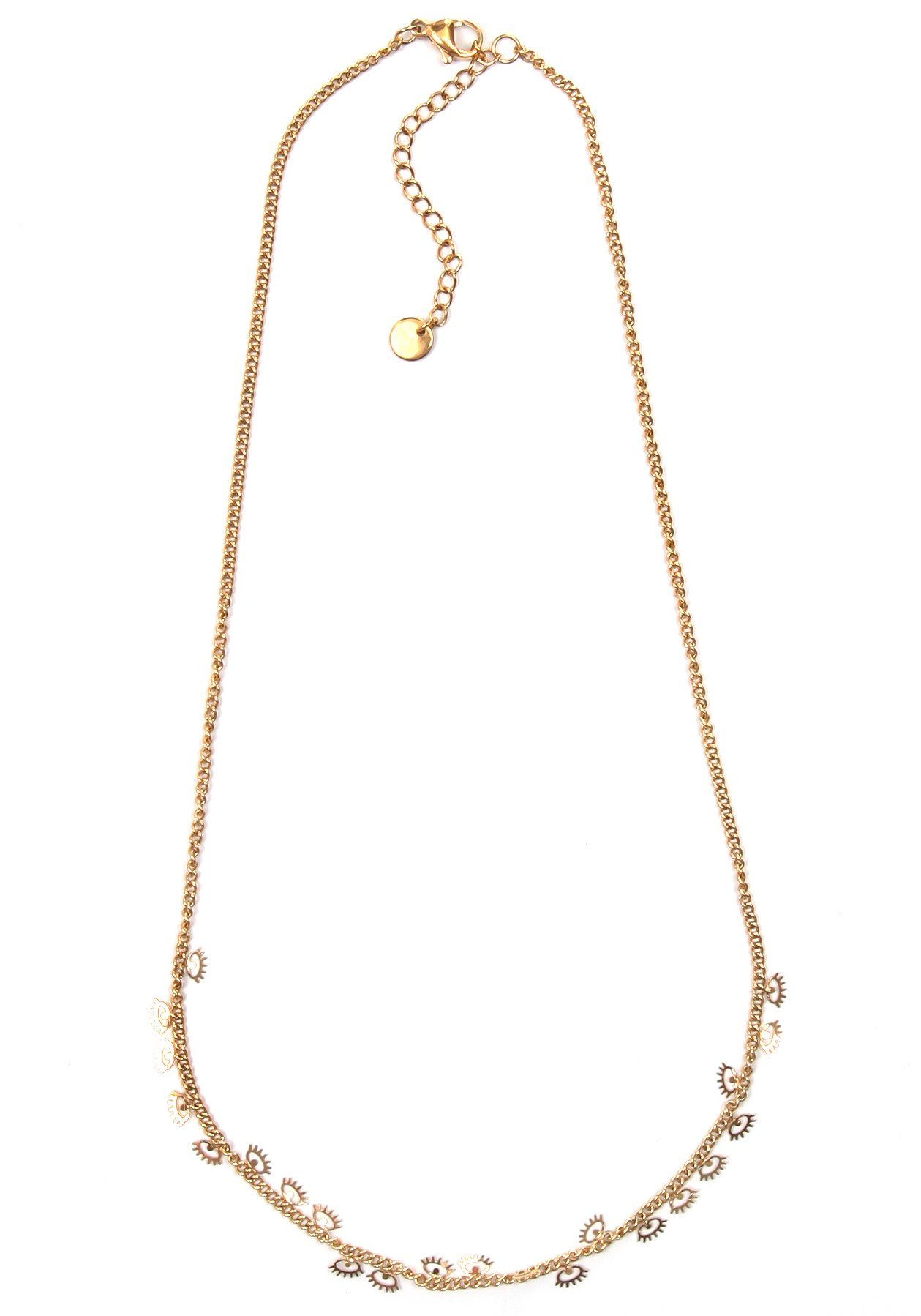 Firetti Kette ohne Anhänger Halsschmuck Panzerkette Auge