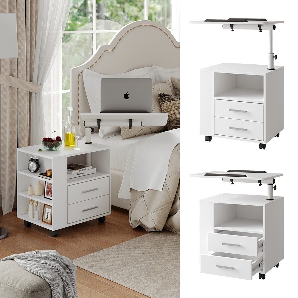 Vicco Nachtschrank Bora, Weiß, 90 x günstig online kaufen