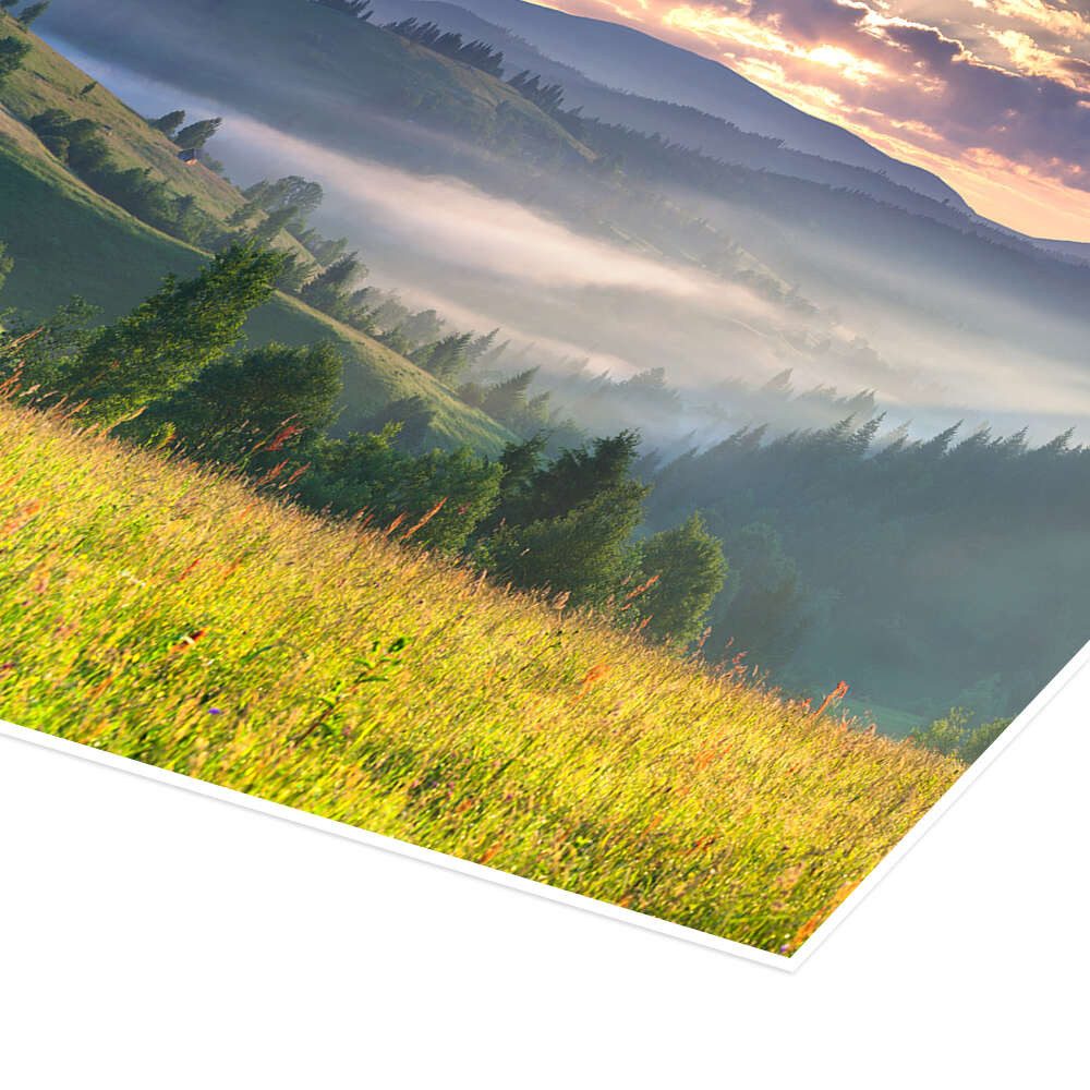 Posterlounge Wandbild Sonnenaufgang in den Bergen, Editors Choice, erhältlich als Poster, Leinwandbild, Wandsticker oder Acrylglasbild