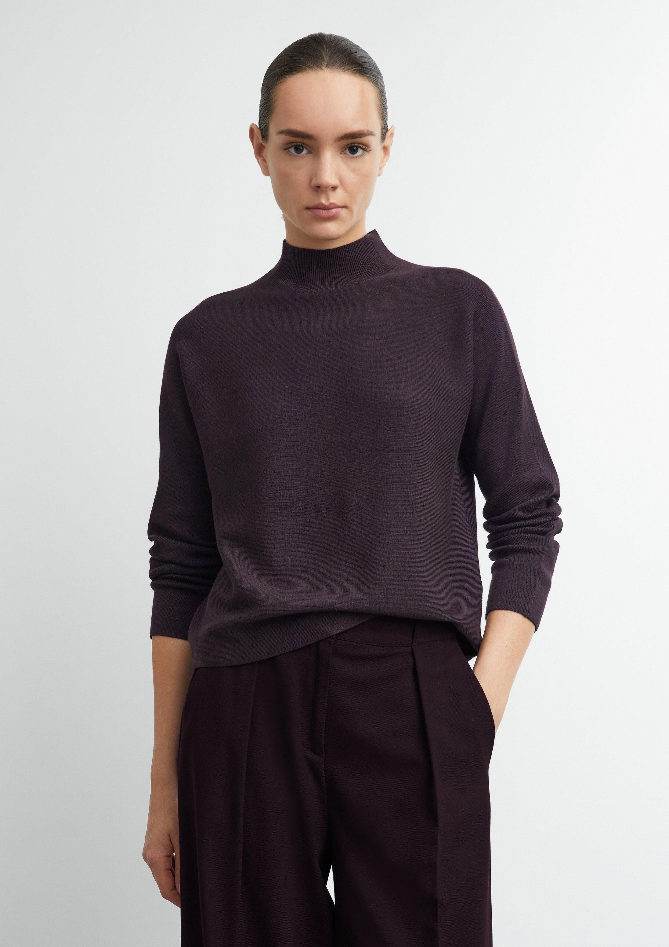 comma Longpullover Strickpullover Feinstrick-Pullover aus Viskosemix