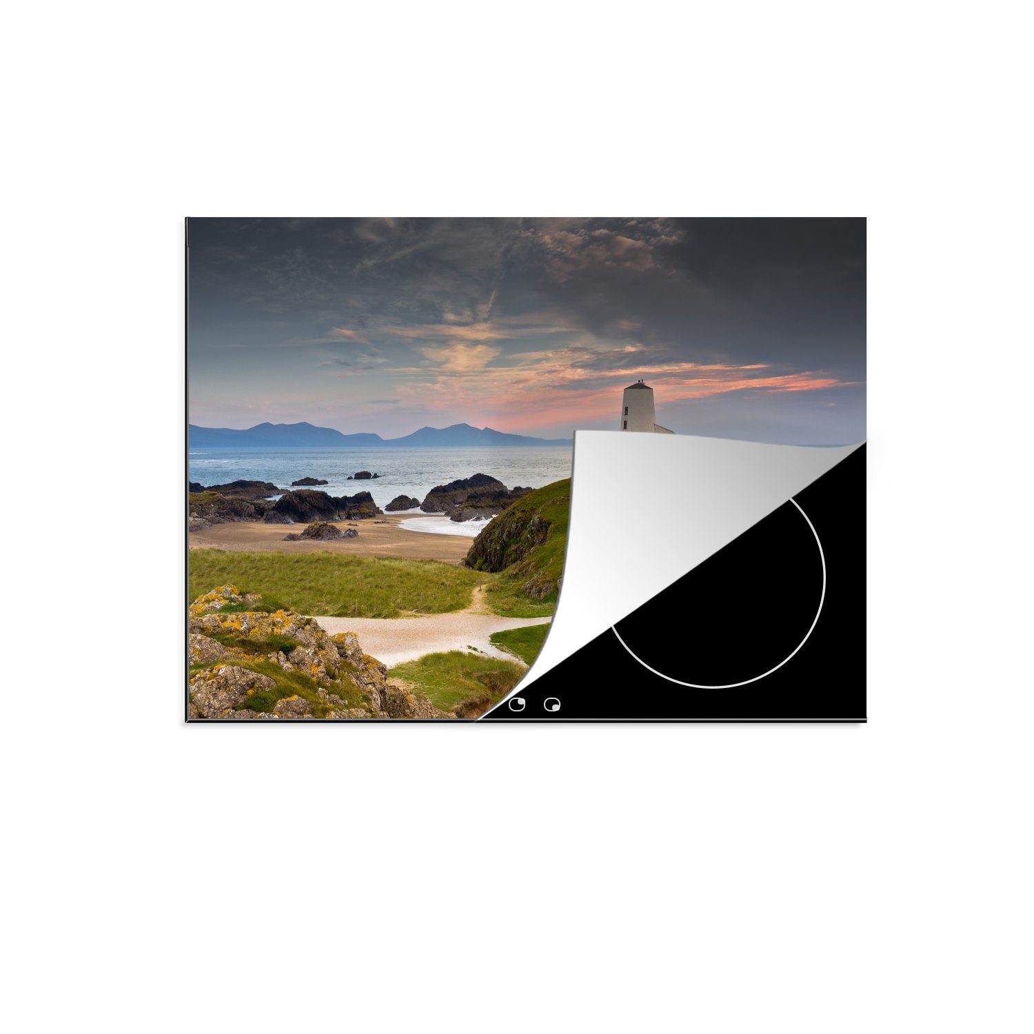 MuchoWow Herdblende-/Abdeckplatte Sonnenuntergang über dem Snowdonia National Park, Vinyl, (1 tlg), 71x52 cm, Induktionskochfeld Schutz für die küche, Ceranfeldabdeckung