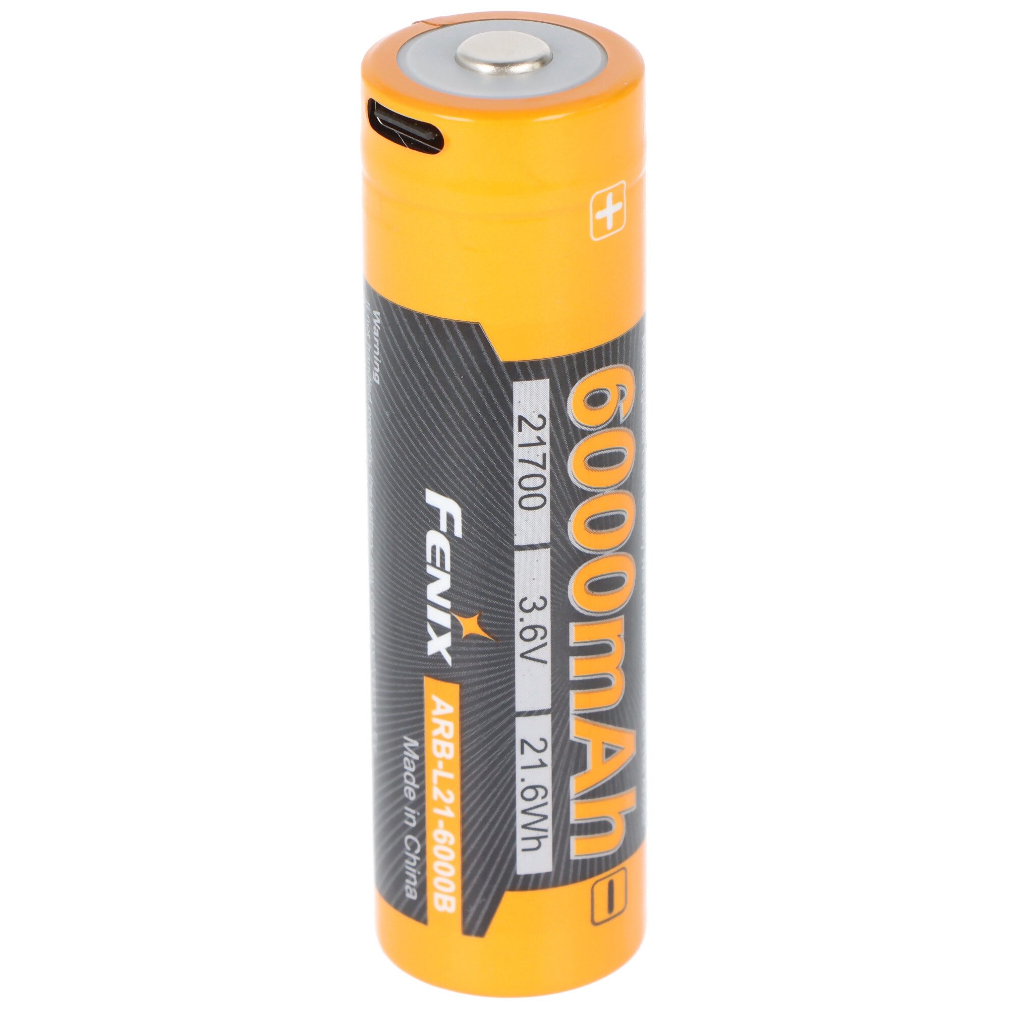 Fenix 76,7x21,8mm Fenix ARB-L21-6000B Li-Ion Akku, Typ 21700, 3,6V 6000mAh, Akku 6000 mAh (3,6 V)