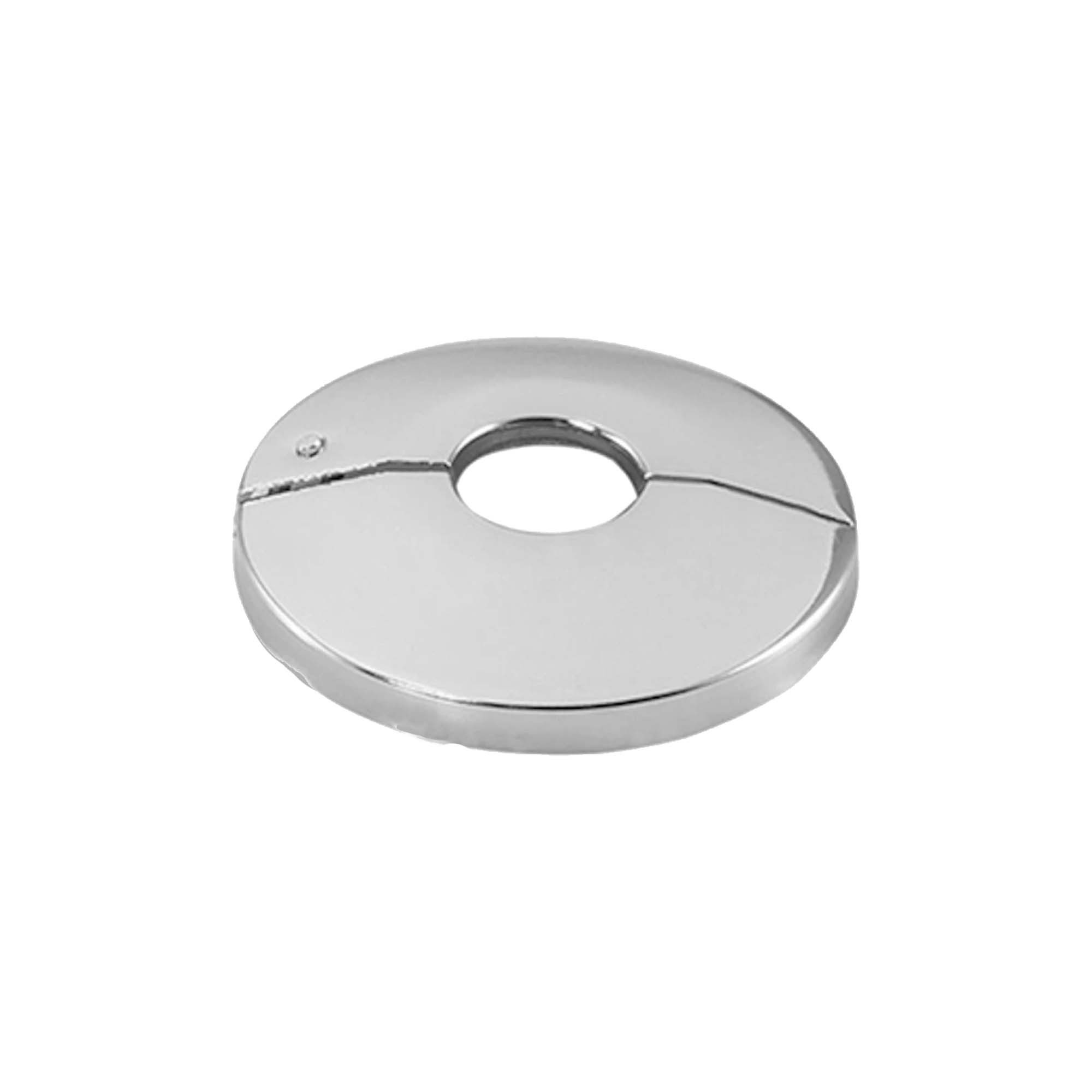 tecuro Badarmatur Scharnierrosette - Messing verchromt