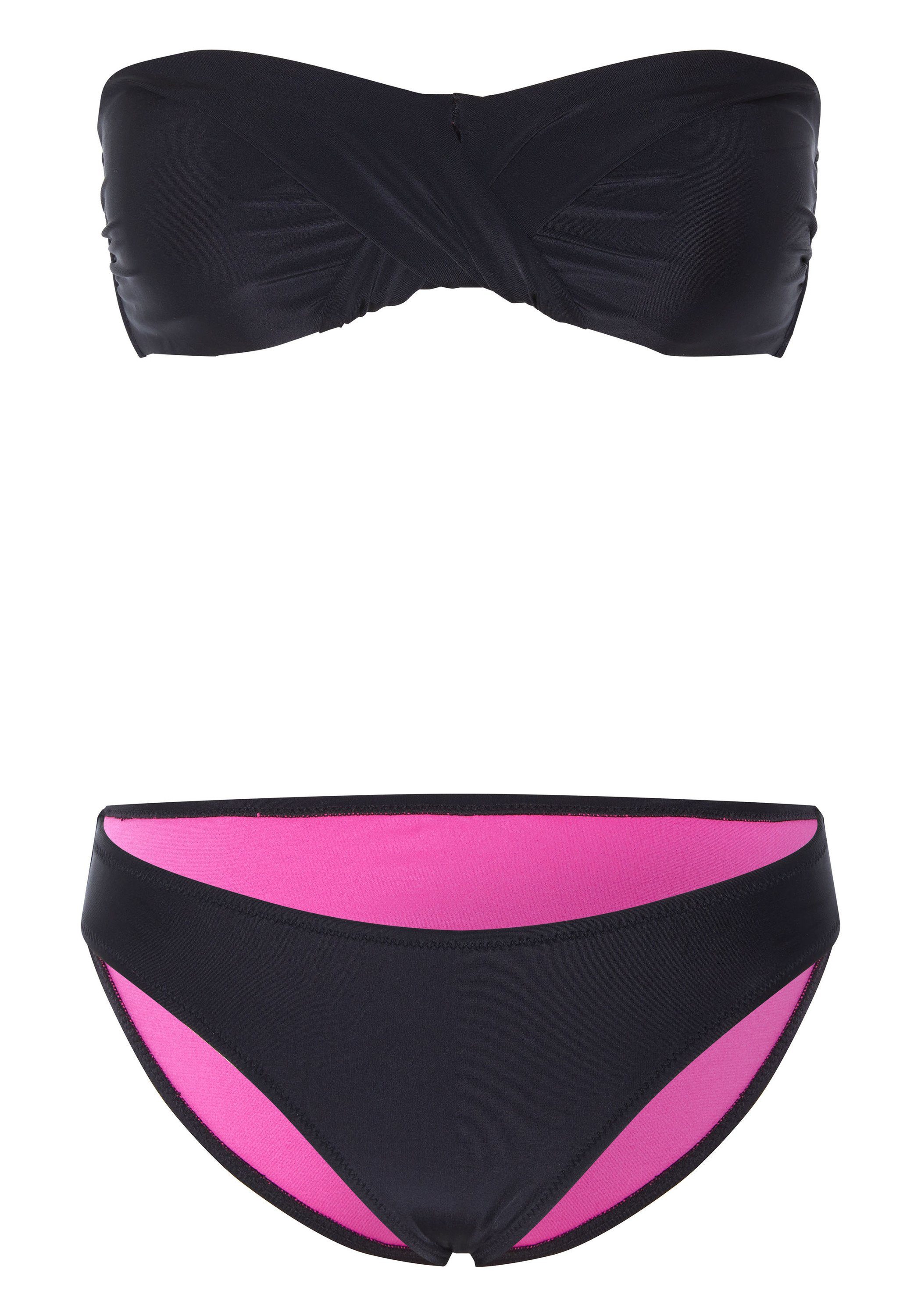 Chiemsee Bustier-Bikini Bikini mit drapiertem Bandeau-Top und Slip 2 (Set,  2-St)