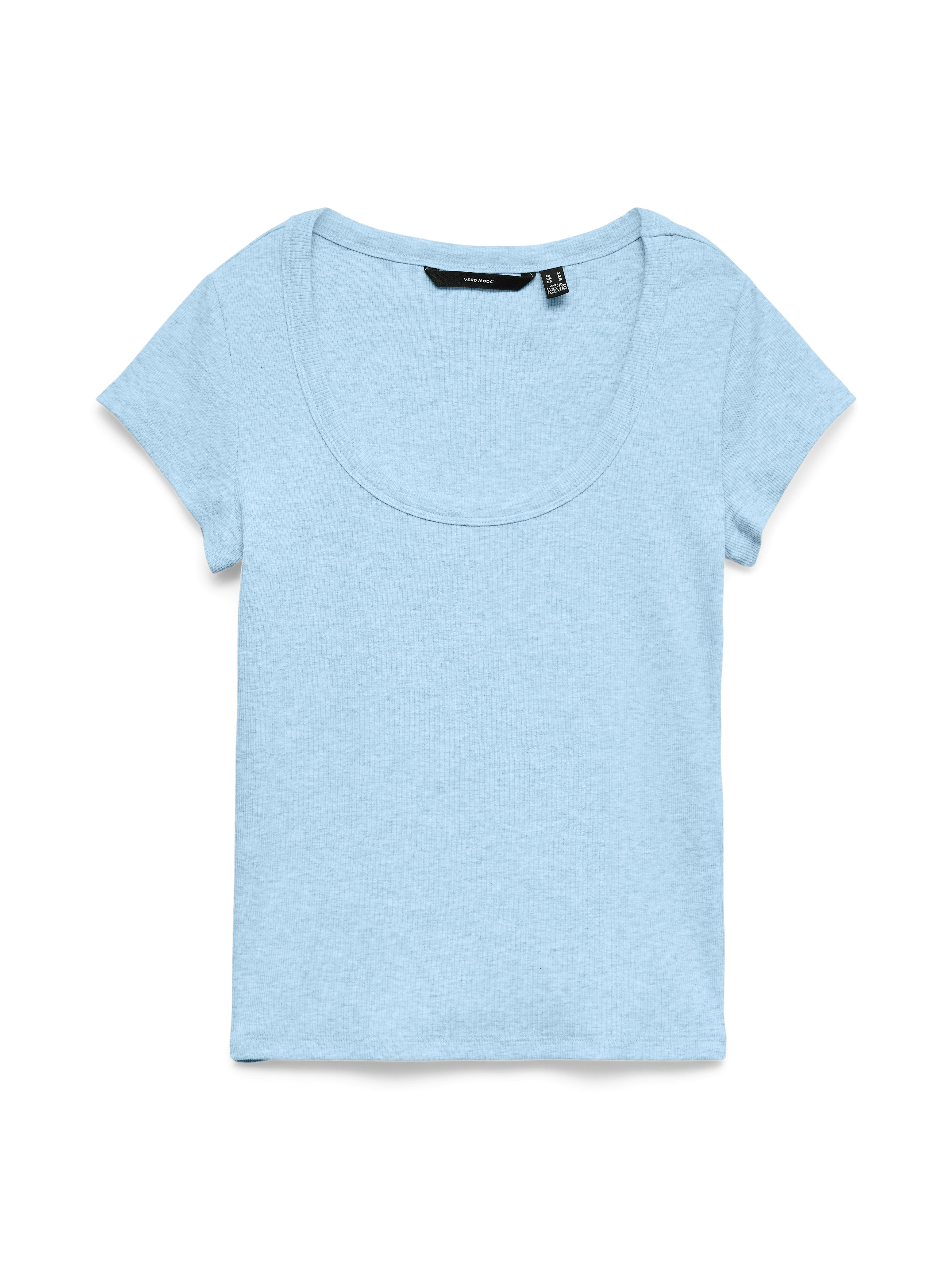 Vero Moda Kurzarmshirt VMCHLOE CS SHORT U-NECK NOOS Baumwollmischung – Bild 5 von 5