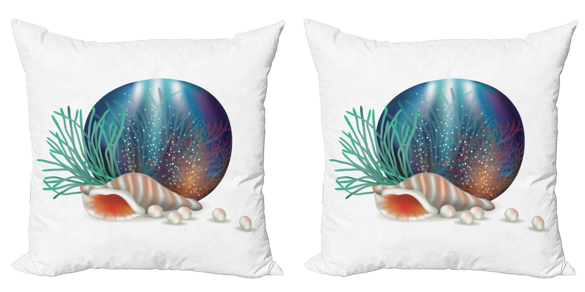Kissenbezüge Modern Accent Marine Pearls (2 Doppelseitiger Digitaldruck, Unterwasser-Ocean Stück), Abakuhaus